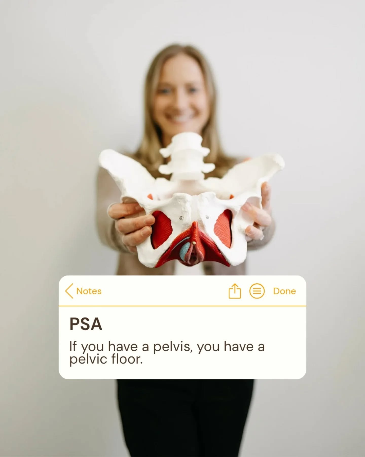 PSA‼️

Everybody has a pelvic floor. This key part of your body has many important functions and is often overlooked (and under-talked about). 

Follow us to learn more and spread the word about pelvic health 🌸

#psa #pelvichealthmatters #pelvicfloo