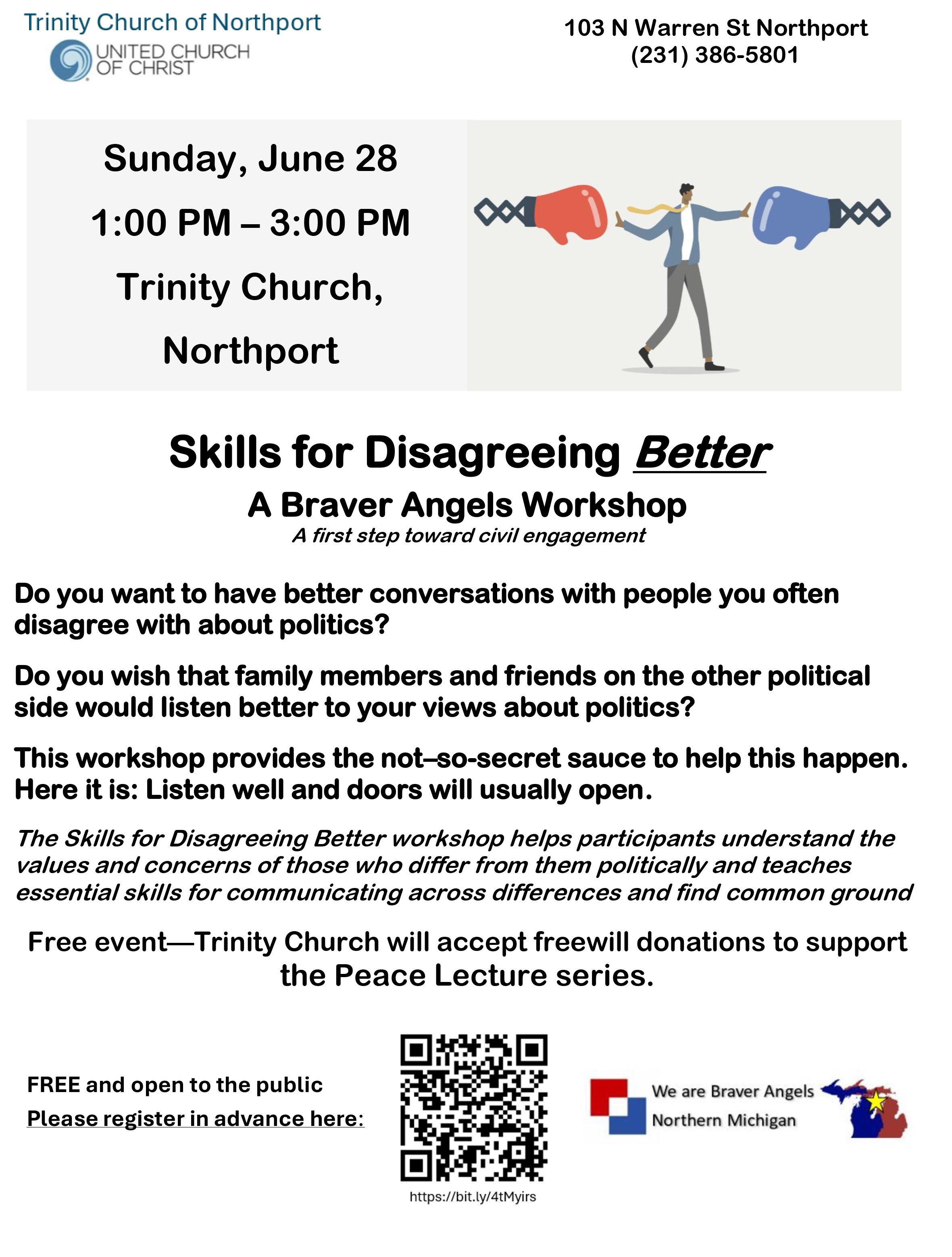 Workshop: Skills for Disagreeing Better (Braver Angels)