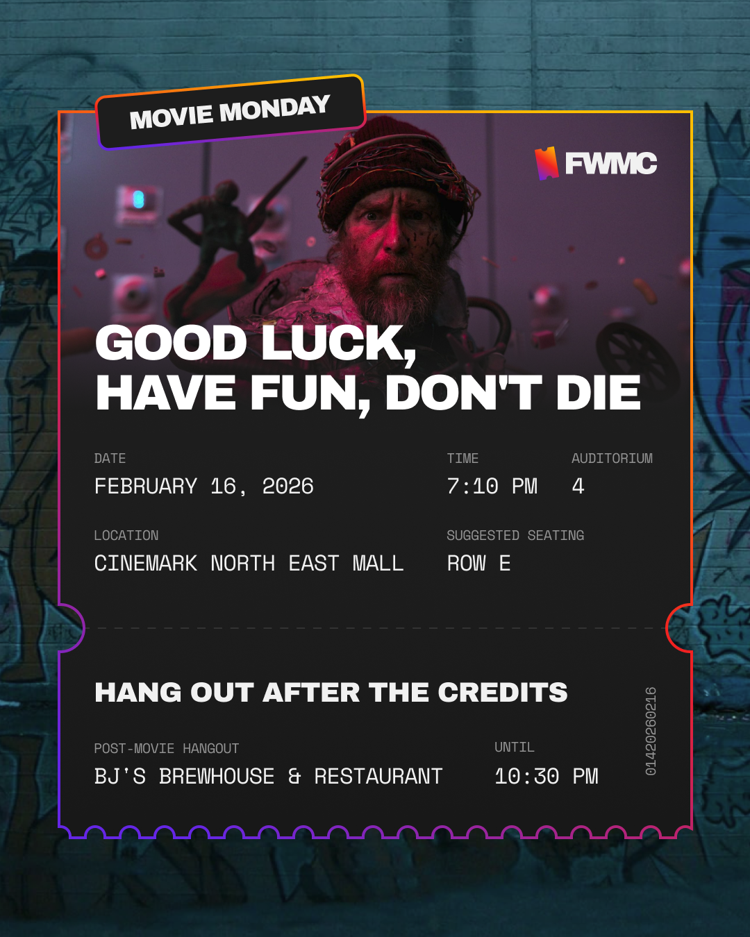 February Movie Monday - Good Luck, Have Fun, Don’t Die
