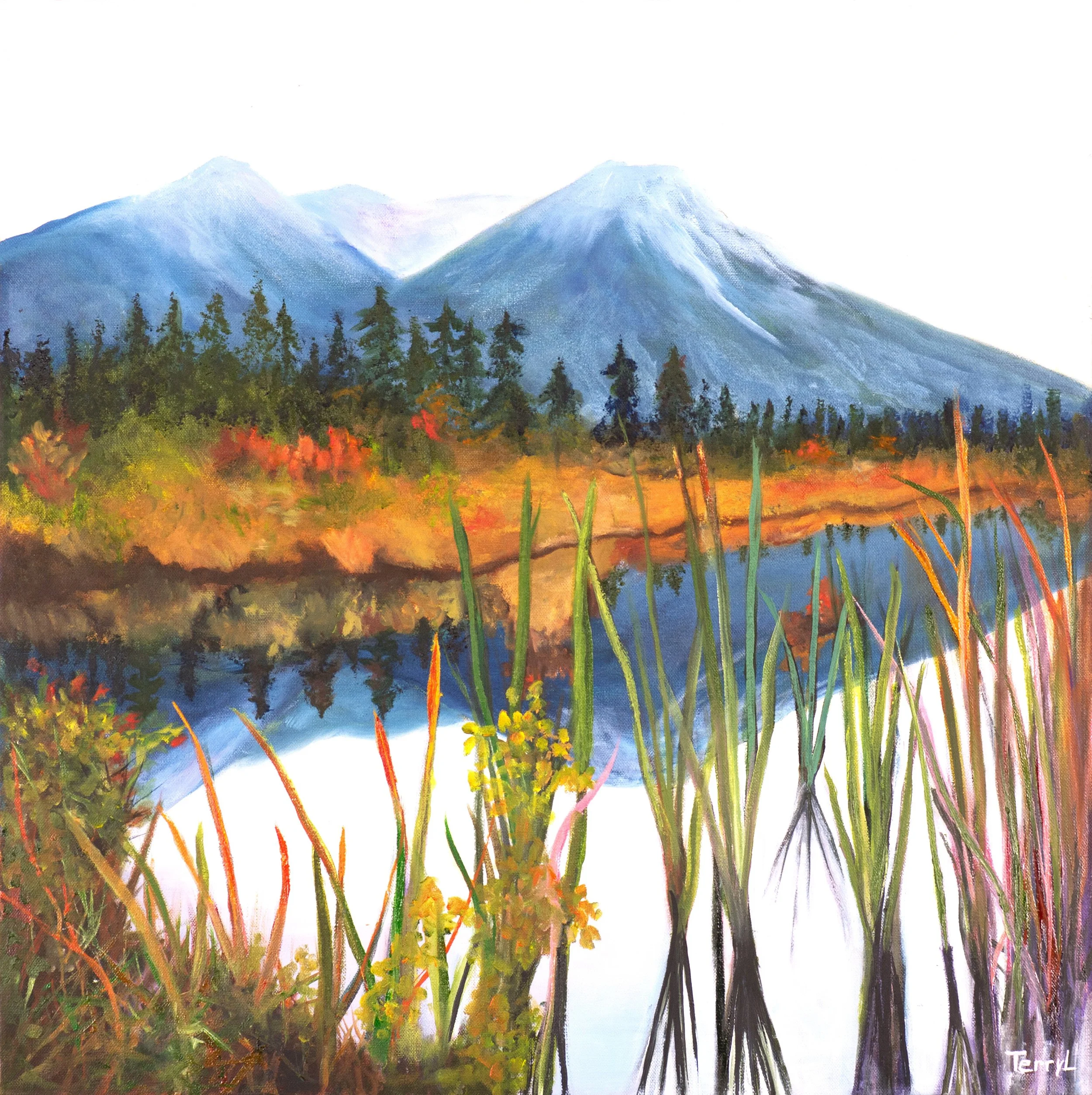 Vermilion Lakes Rd., Banff Canada / 
Oil on canvas 24 x 24 in. / $864.00