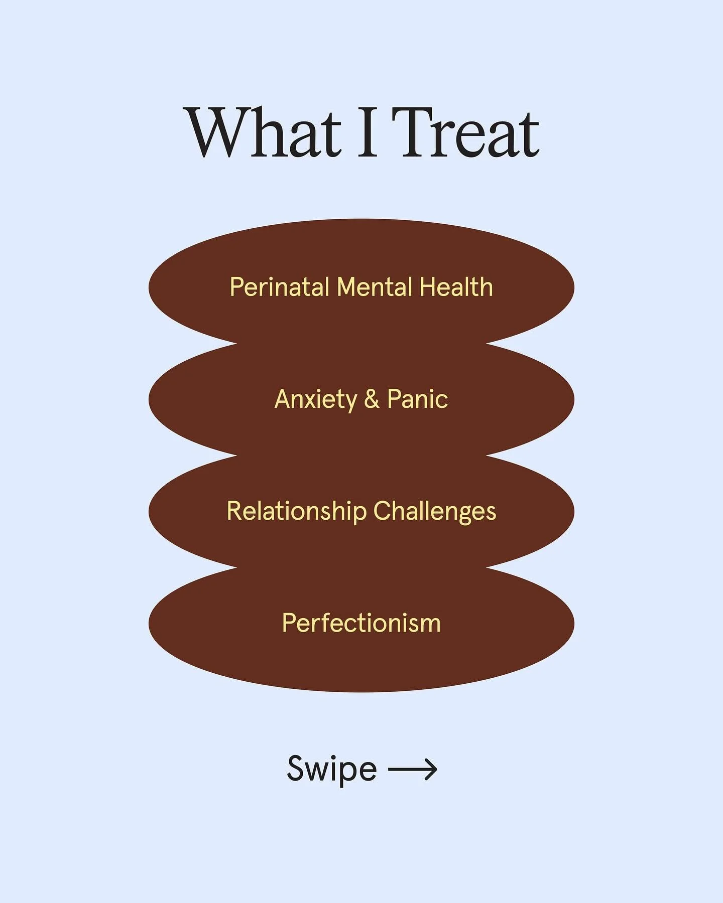 Let&rsquo;s be real: life doesn&rsquo;t usually show up in neat, labeled boxes...

I specialize in supporting folks through:
✨ Perinatal mental health (from fertility to postpartum)
✨ Anxiety &amp; panic (including high-functioning stress)
✨ Relation