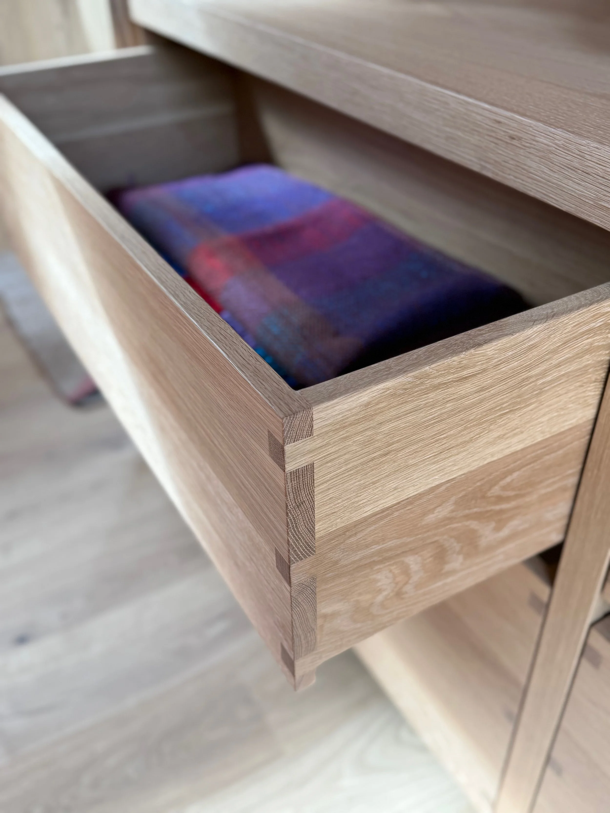 white oak dove trail drawer