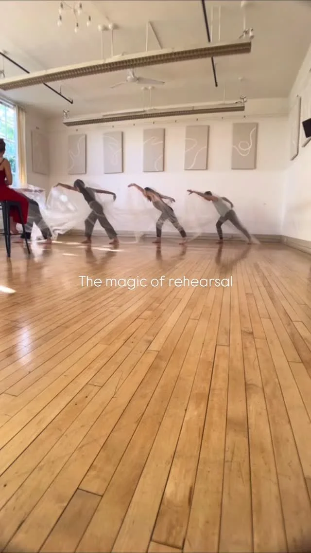 The magic of rehearsal involves not only learning the steps, exploring the intention, using the props, listening to the music, but also the unique combination of dancers the gifts of each individual, and the alchemy of these various combinations in t