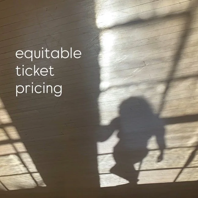 ORH Dance will offer tickets at different price points to; uphold the integrity of our work, create an opportunity for those whose financial capacities directly correspond with these goals, while ALSO removing barriers to those whose financial situat