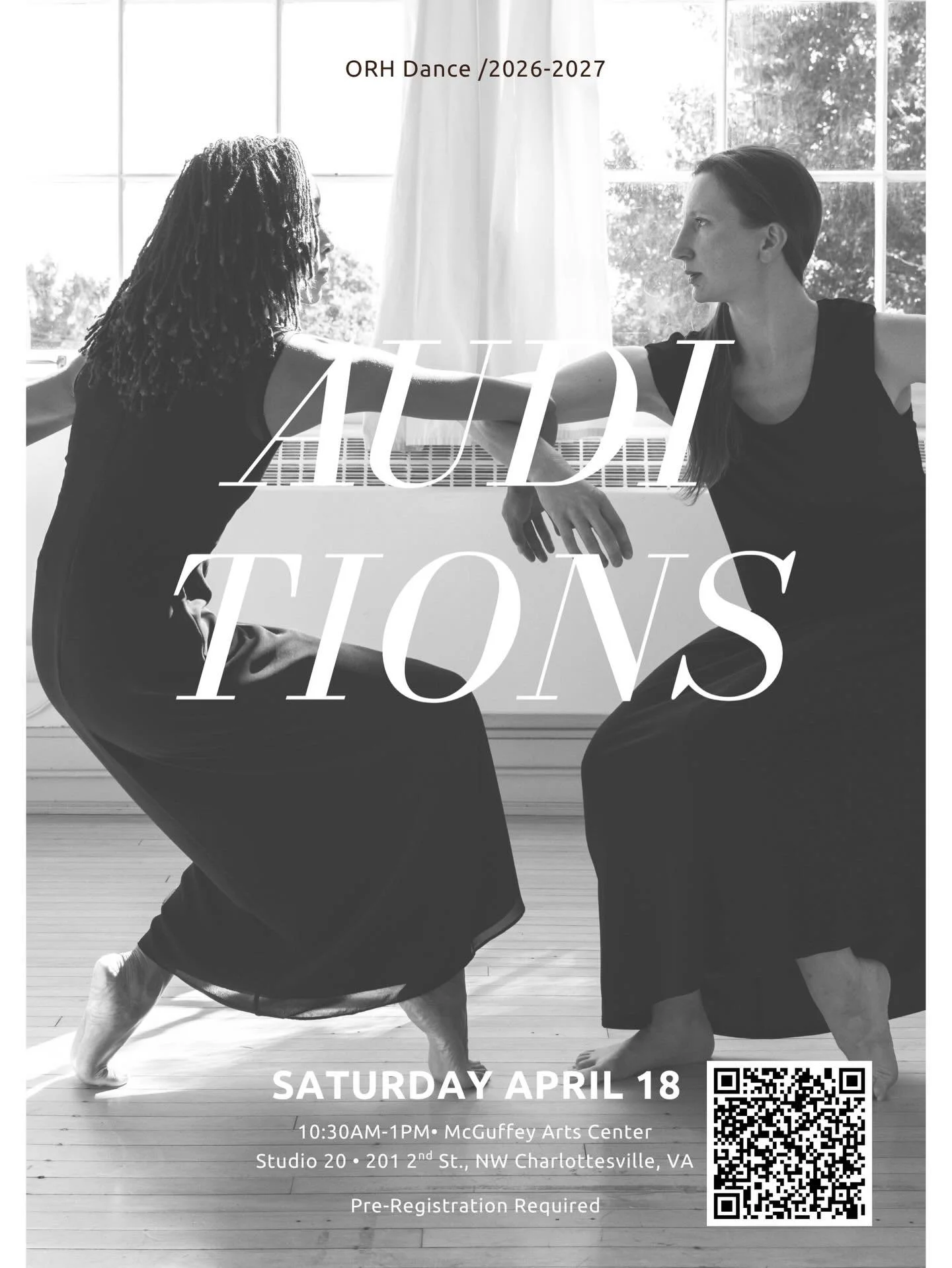 ORH Dance is seeking dance artists with strong modern dance technique, passion for performance and an interest in contributing to creative processes for the 2026/2027 Season. Company members are paid for rehearsal hours plus performance stipends, app