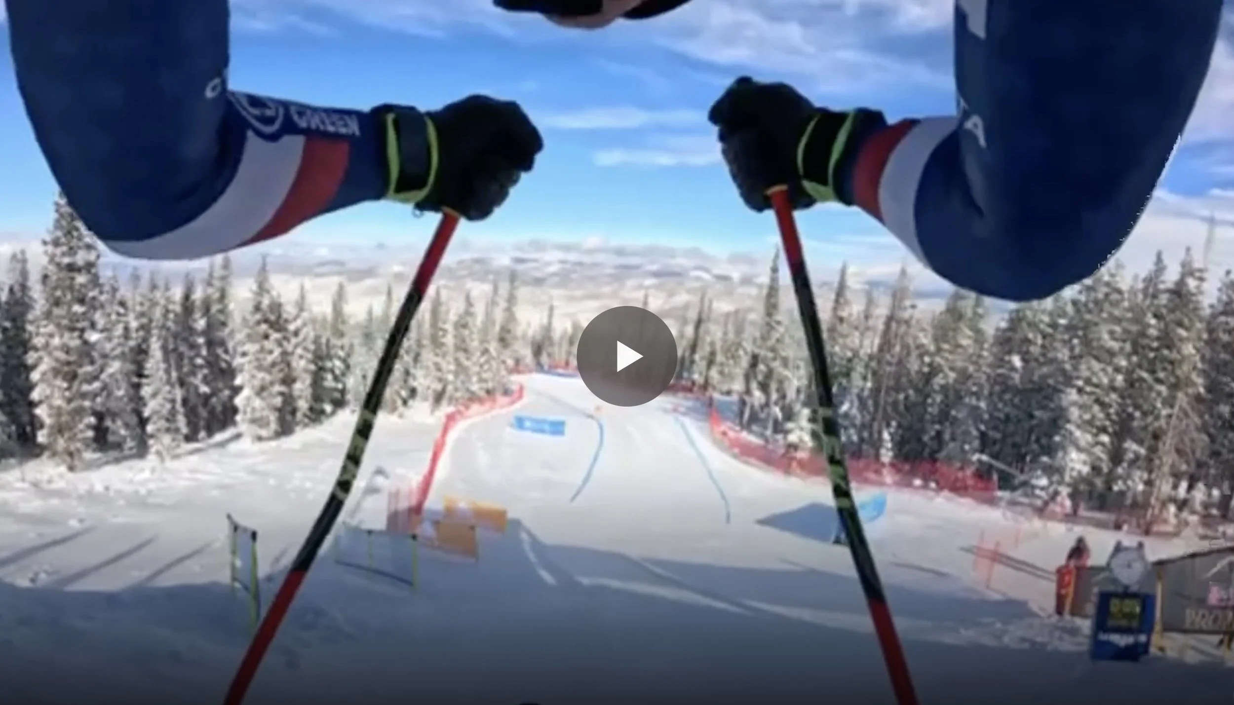 FWM Scholarship Athlete Kash Vankirk Foreruns World Cup Downhill at Beaver Creek