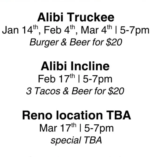 FWM Happy hours in Truckee, Incline Village, and Reno