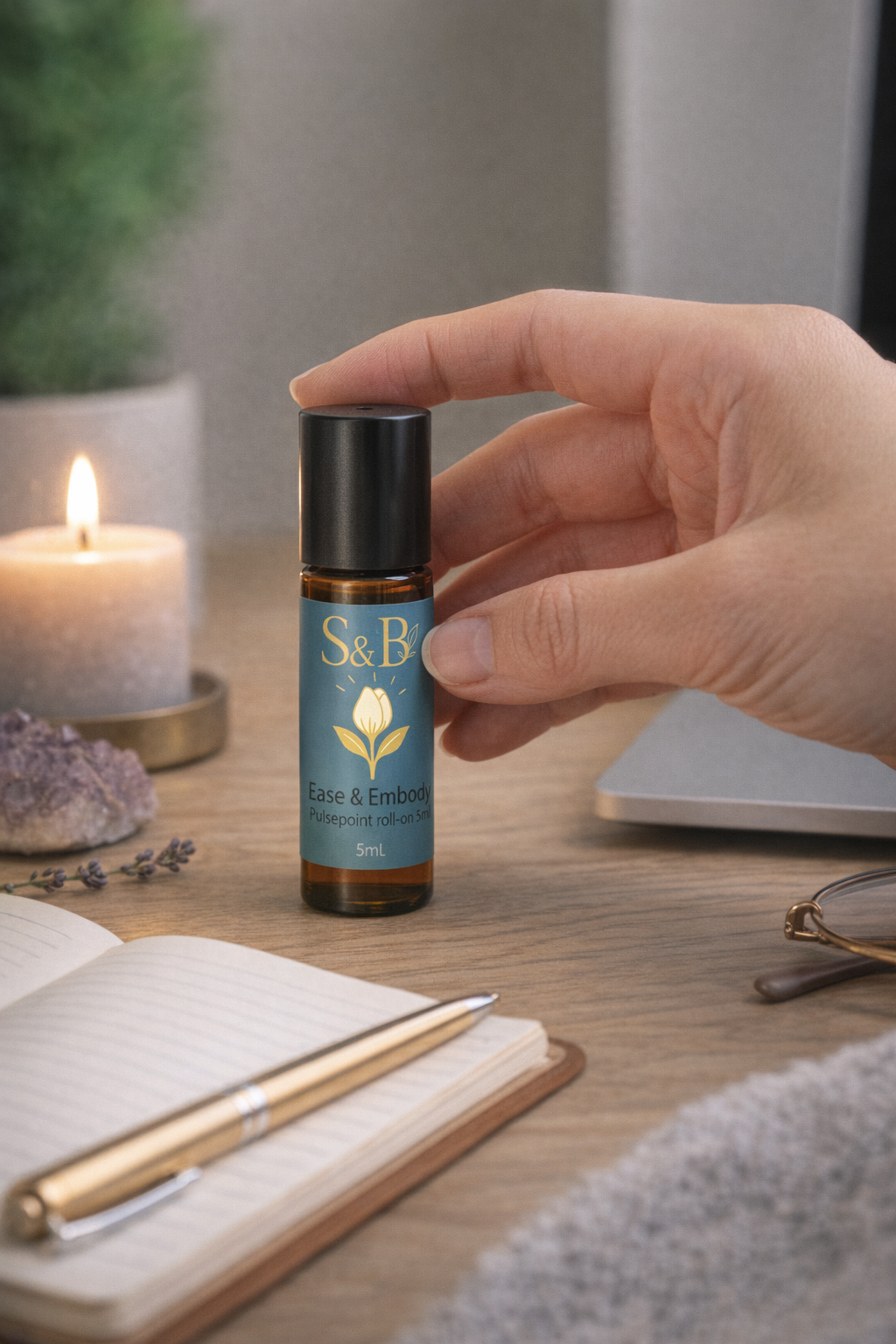 Ease & Embody 5ml Pulse point ritual roll on