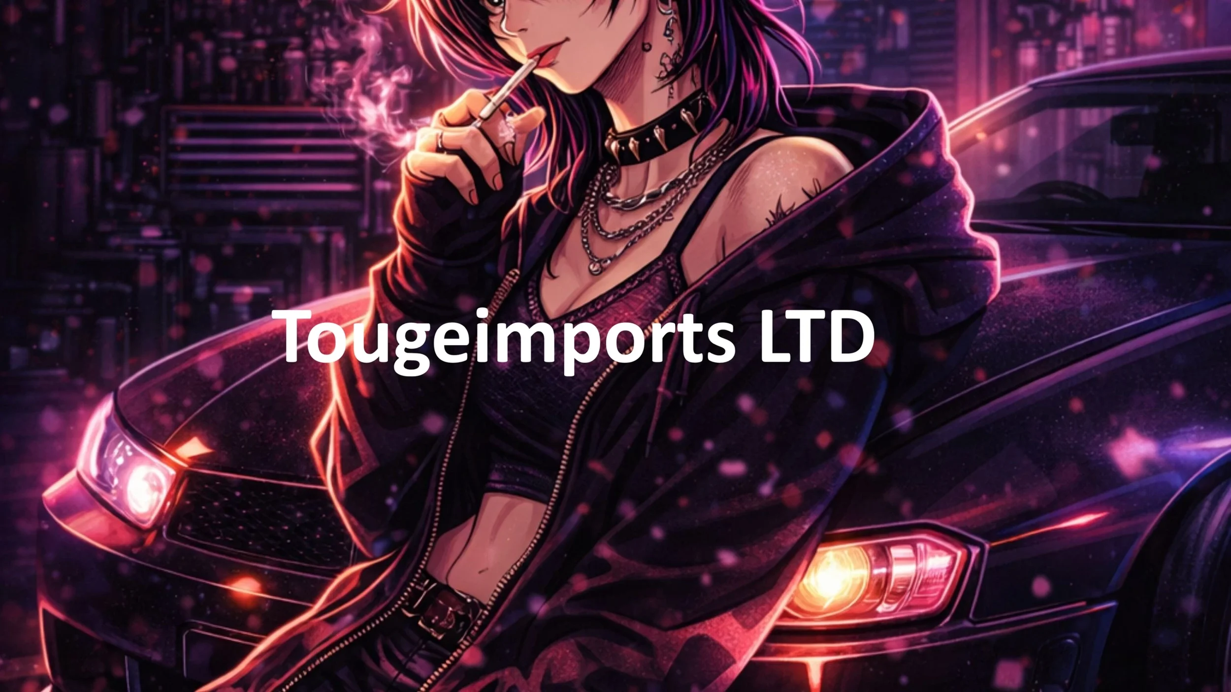 Neon anime girl car scene.webp