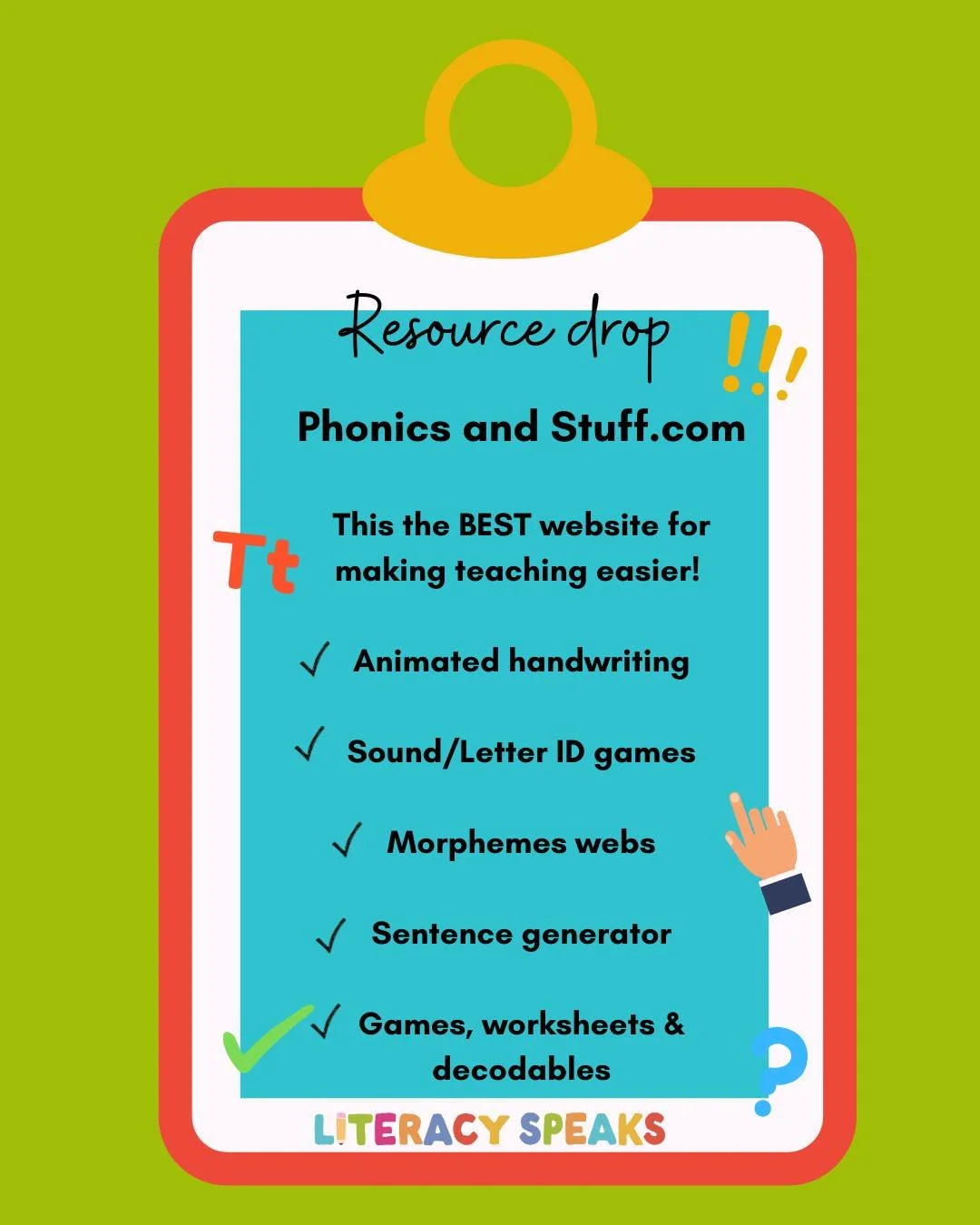 Ever get bored of your routine and need some inspo for your instruction? Phonicsandstuff.com is a great website if you are looking for a home base of ideas and materials. 
Warning: Be prepared to lose track of time.