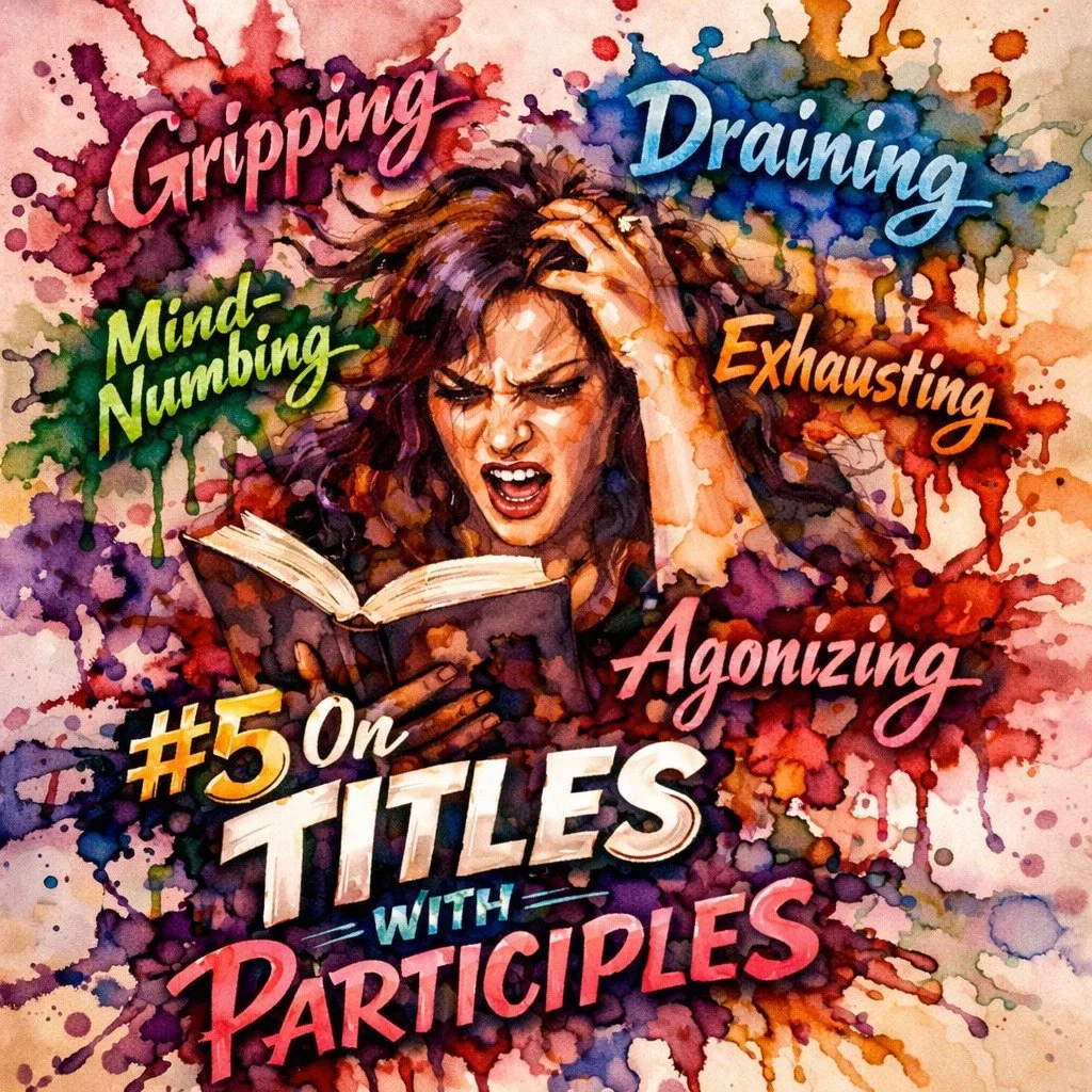Ruhl Reflection #5: On Titles with Participles

Summary: Ruhl notes with displeasure a tendency of titles to have participles "Leaving Las Vegas"and "Remembering Ernest Hemingway"being two she calls out. She feels it strange that 