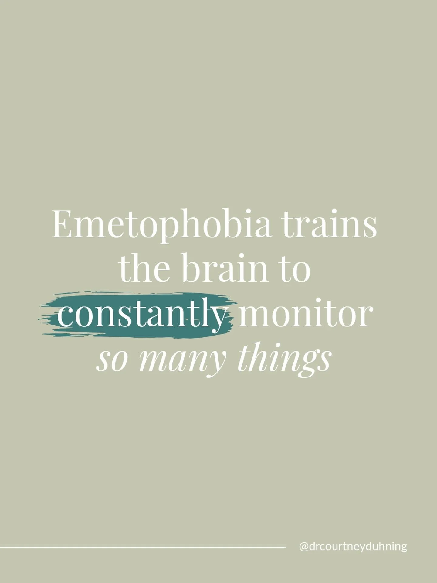 With emetophobia, the brain becomes hyper-focused on internal sensations. Normal feelings like fullness or nausea are flagged as danger. You start to monitor when your stomach feels nauseous, that you have to hiccup, or that you can&rsquo;t eat foods