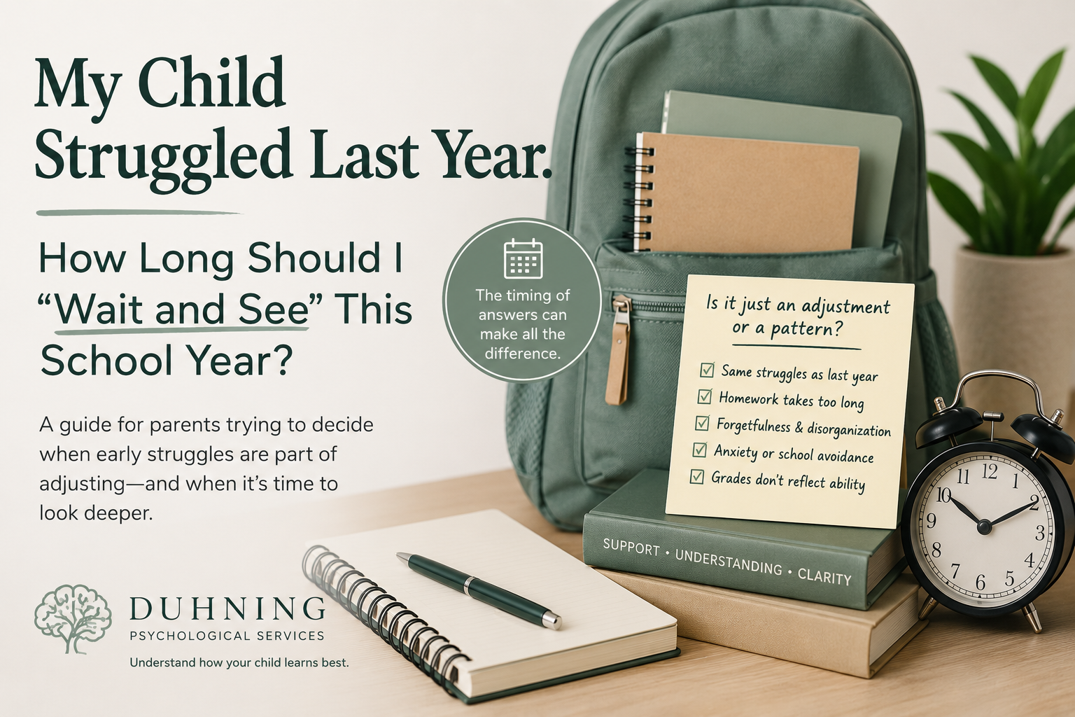 My Child Struggled Last Year. How Long Should I “Wait and See” This School Year?