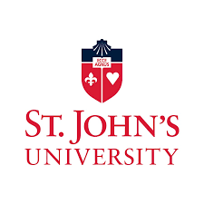 St. John's University logo with shield and text