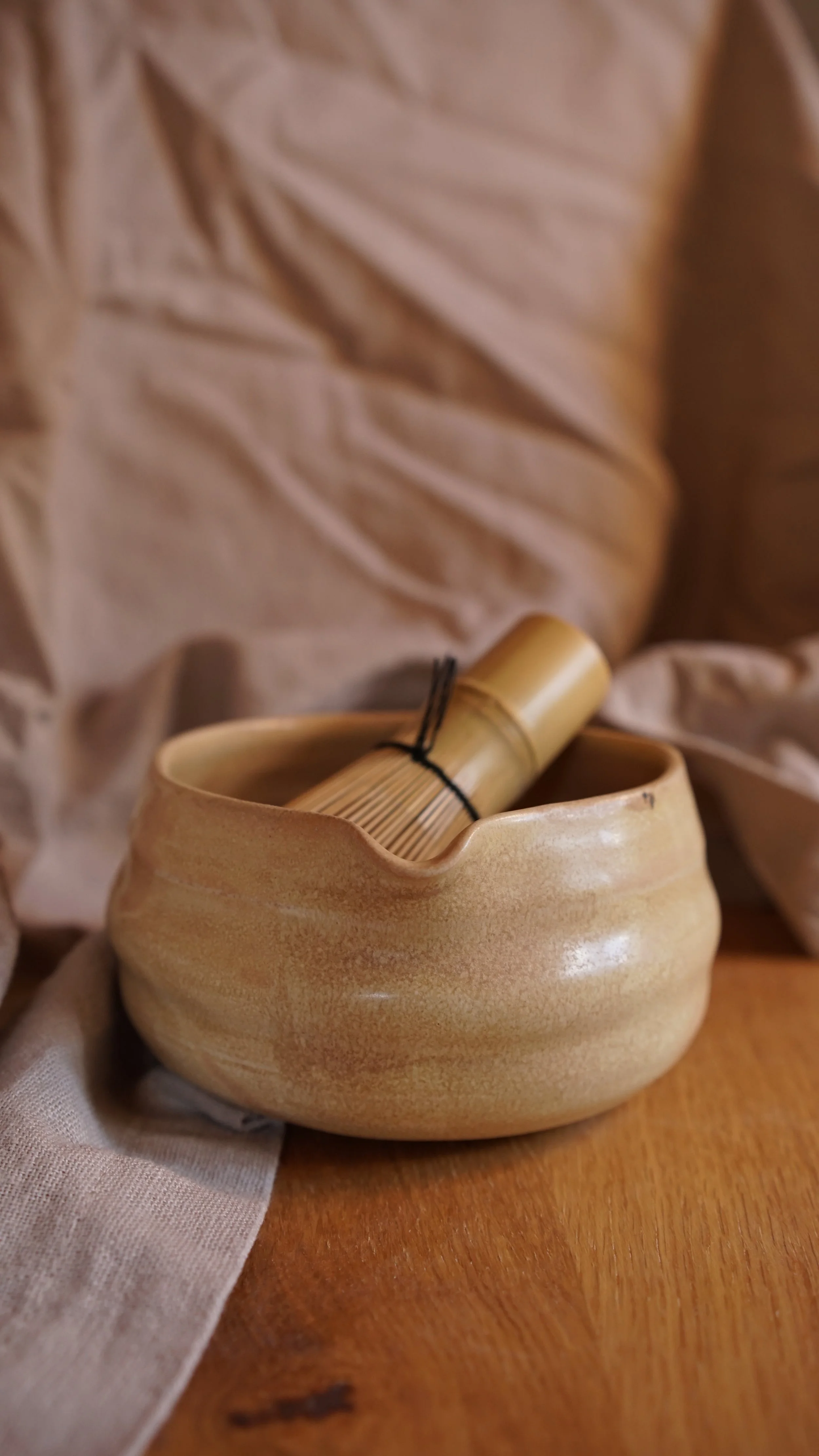 Handgemachte Matchaschale Düne