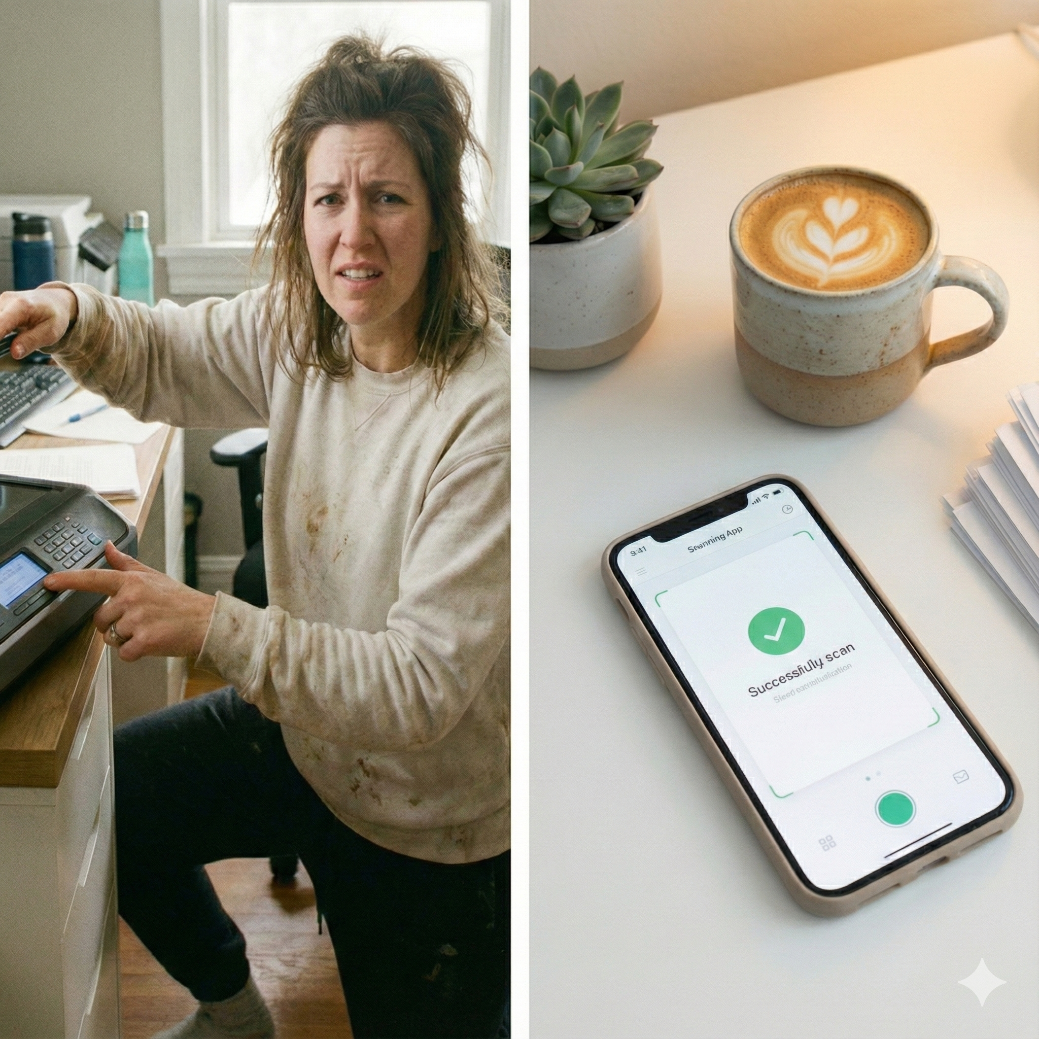 messy versus organized tax desk