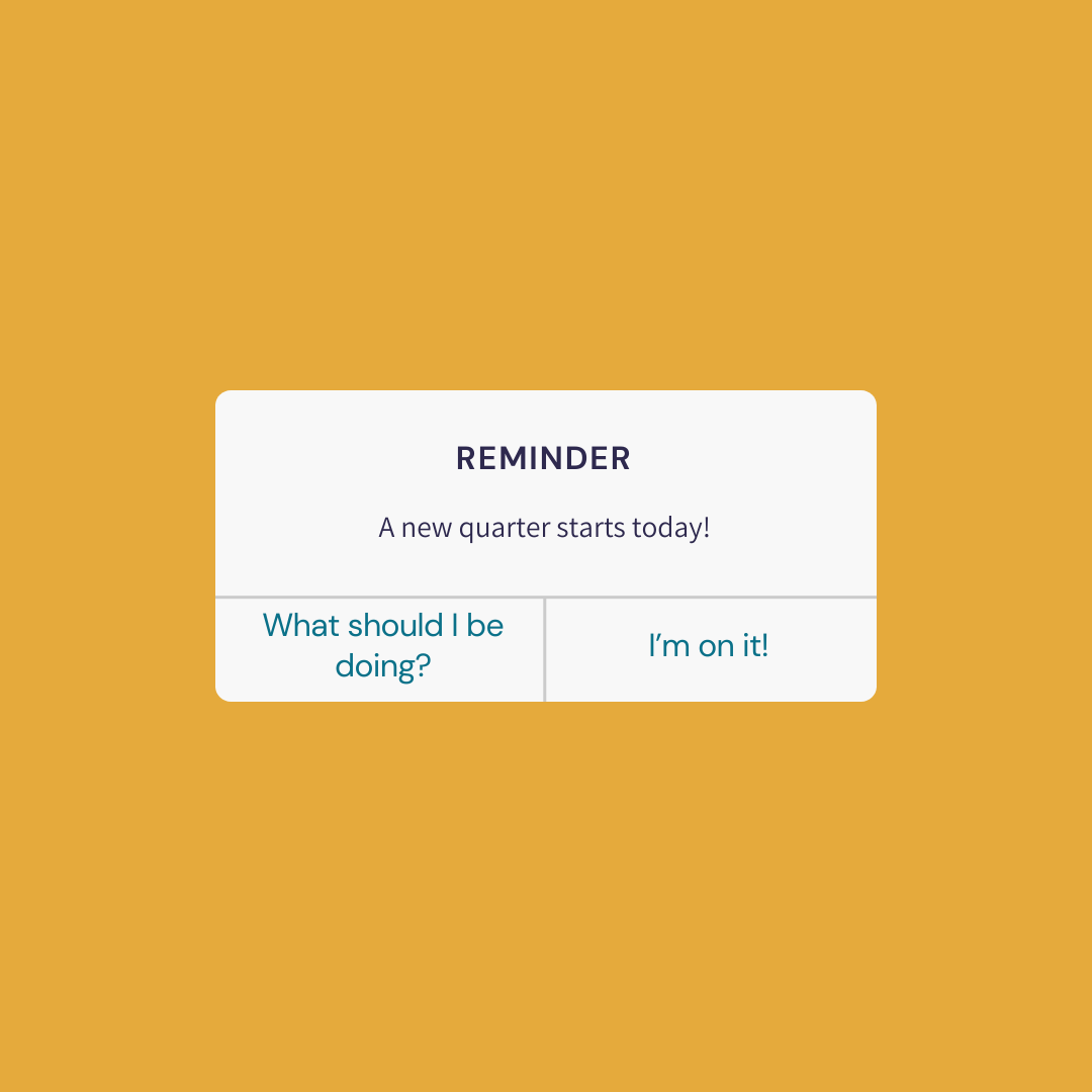 Quarterly Goal Call!