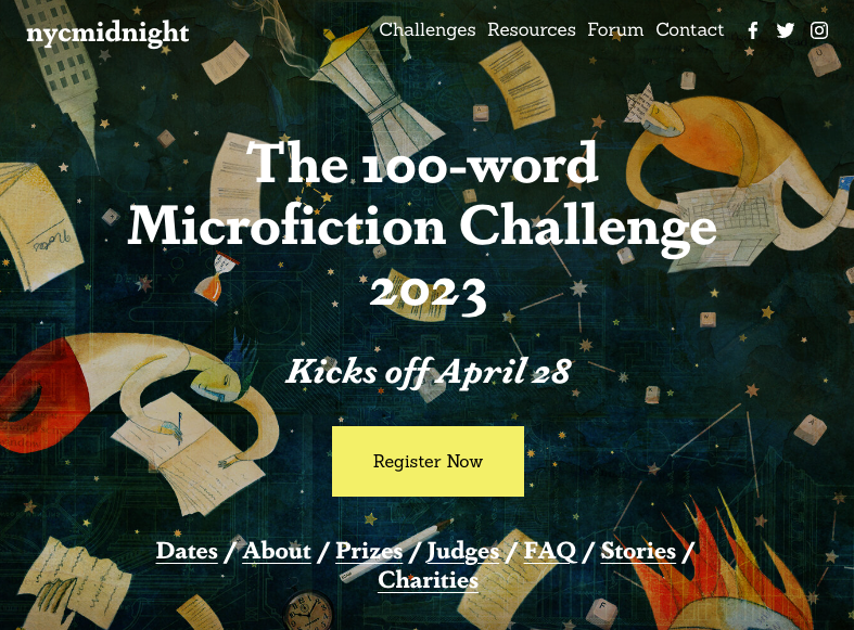 Who’s up for a writing challenge?