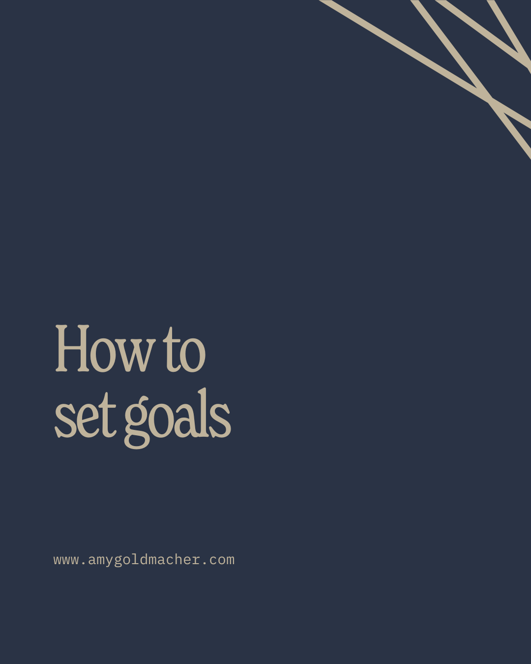 How to set goals