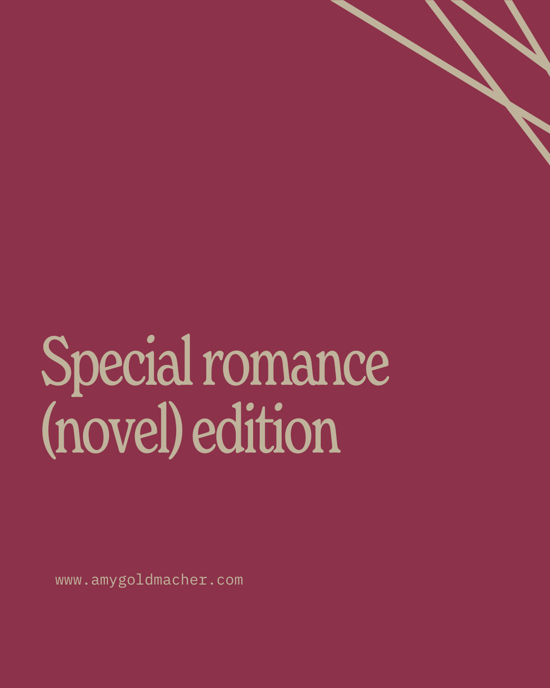Special romance (novel) edition