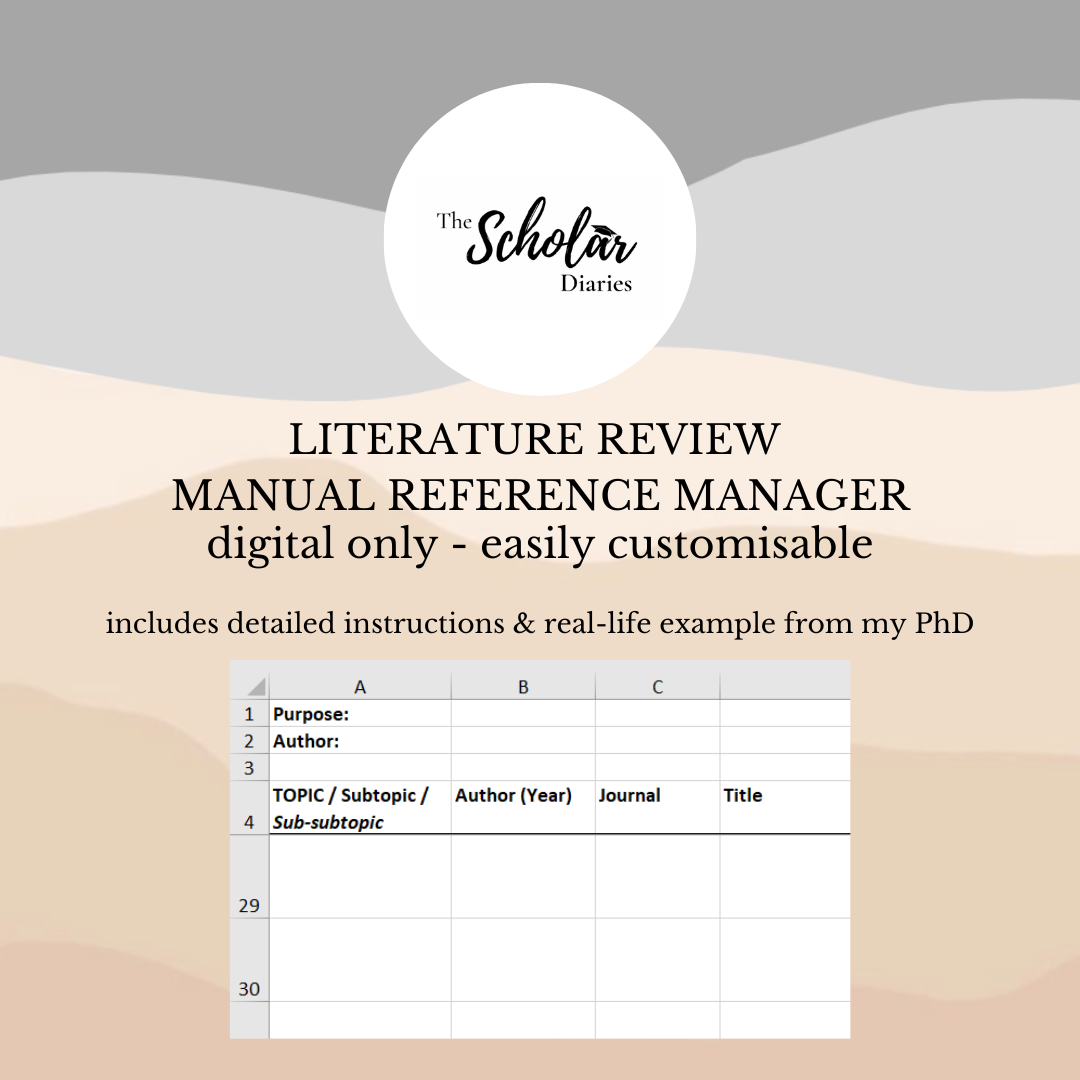 Literature Review Manual Reference Manager