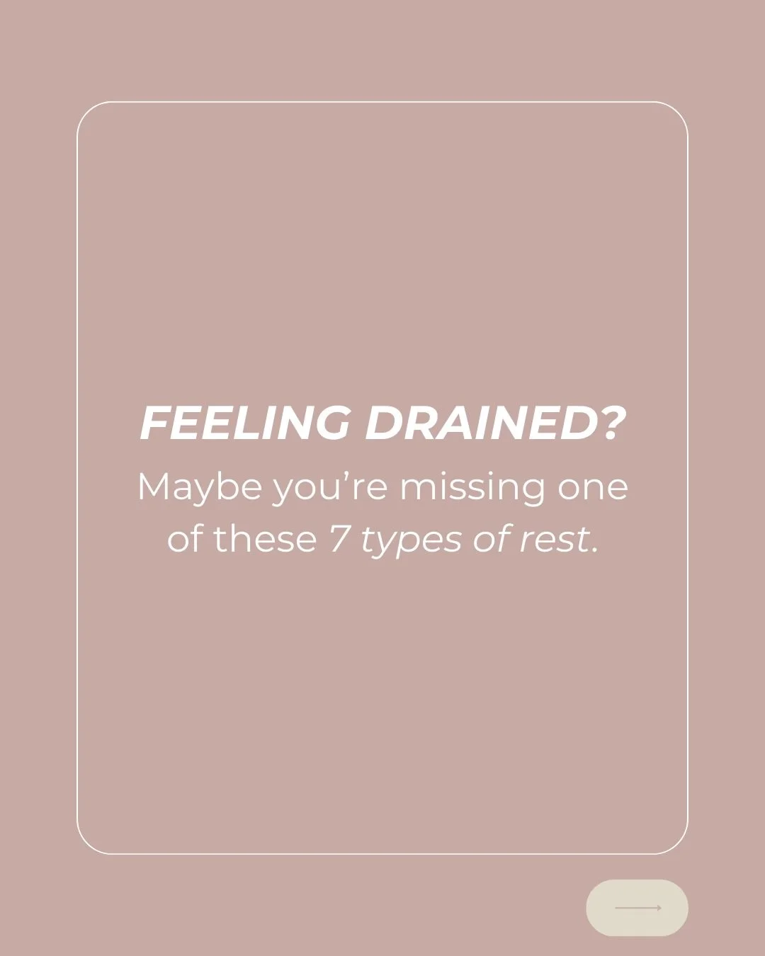 Rest isn&rsquo;t just about sleep&hellip;
Many people feel exhausted not because they&rsquo;re lazy or unmotivated &mdash; but because the type of rest they need isn&rsquo;t the one they&rsquo;re getting.

Physical rest matters.
So does mental, emoti