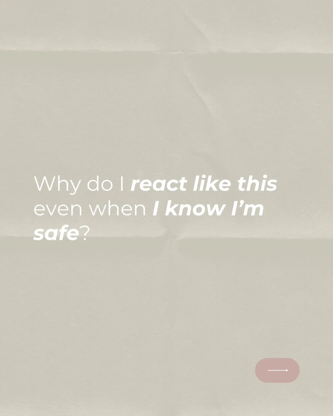 Have you ever found yourself reacting intensely &mdash;
and thinking, &ldquo;Why am I like this?&rdquo;

Many trauma responses aren&rsquo;t logical.
They&rsquo;re physiological.

When something overwhelming happens, the brain can store the memory in 