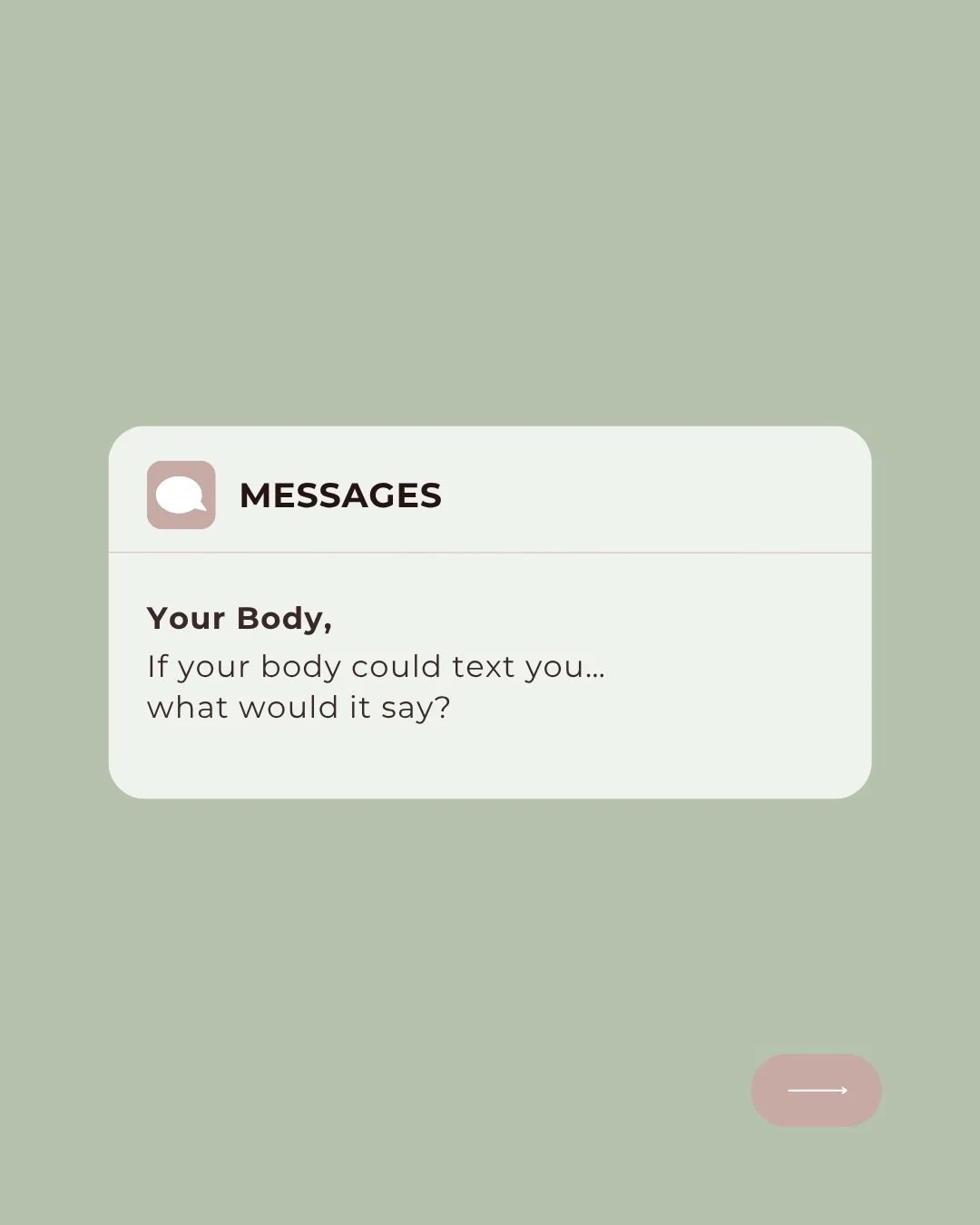 If your body could text you&hellip; would you reply? 💭

We&rsquo;re taught to ignore the signals.
To push through.
To normalize the discomfort.
But your body keeps the score.

Headaches.
Tension.
Fatigue.
Irritability.

They&rsquo;re not random.
The