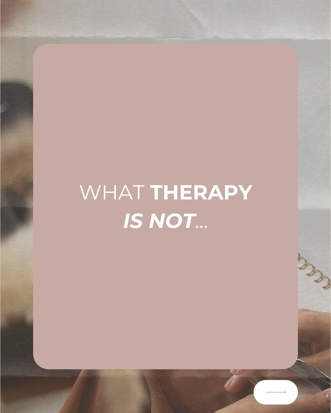 Let&rsquo;s clear something up:

Therapy is not advice.
It&rsquo;s not judgement.
And it&rsquo;s definitely not about &ldquo;fixing&rdquo; you.

It&rsquo;s about understanding yourself, your thoughts, your patterns, your emotions. At your own pace.

