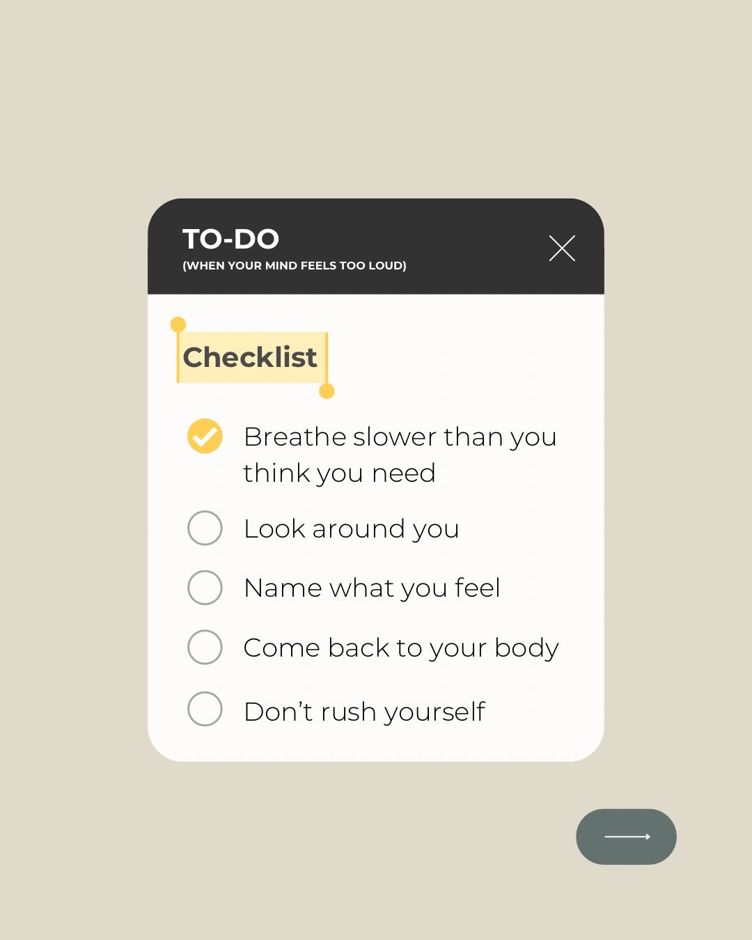 Sometimes your mind doesn&rsquo;t need more answers.
It needs less noise.

When everything feels overwhelming, your first instinct might be to think your way out of it.

But regulation doesn&rsquo;t start in the mind.
It starts in the body.

Slowing 