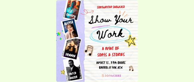 Austin Songcore Songwriter Showcase