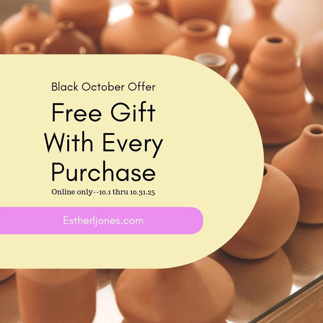 FREE POTTERY!

Starting on Wednesday, October 1, my new website will be live. 

To celebrate, I will open the shop, and any online purchases through my Web shop will qualify for a free pottery gift during the month of October. 

I have a lot of small