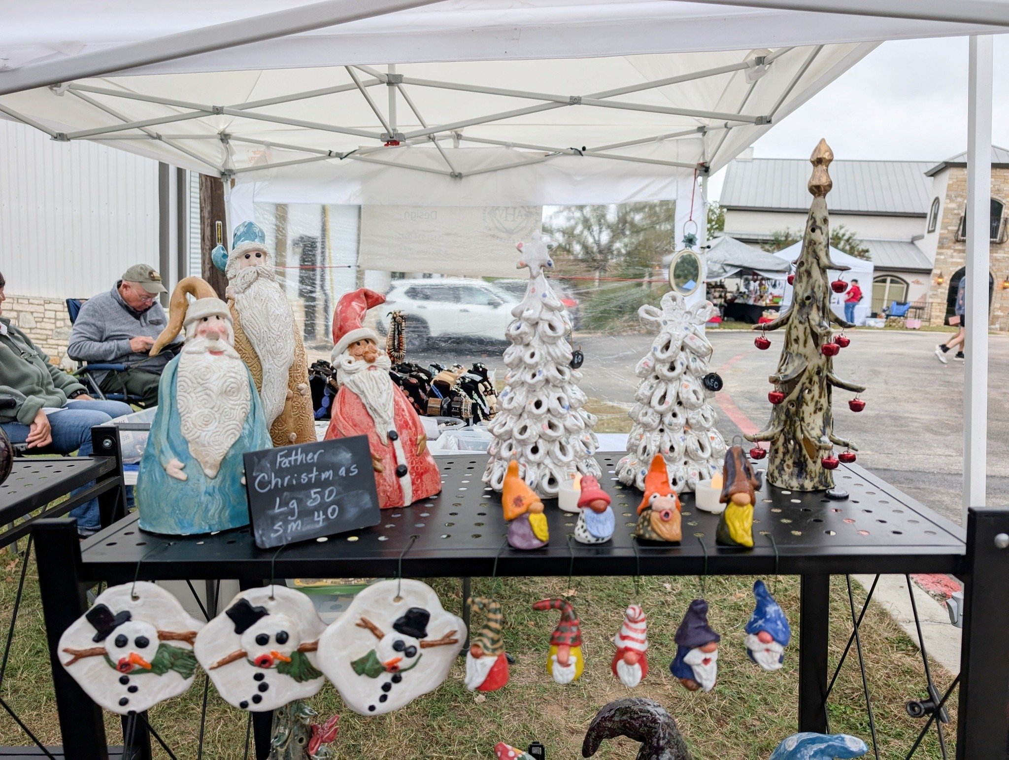My booth out at the Flat Creek Estate and Winery today! 

It was a little chilly and windy yesterday, but looks like today will be nicer. 

It's a family friendly event with disc golf and a play area for the kids. 

And wine! Of course.