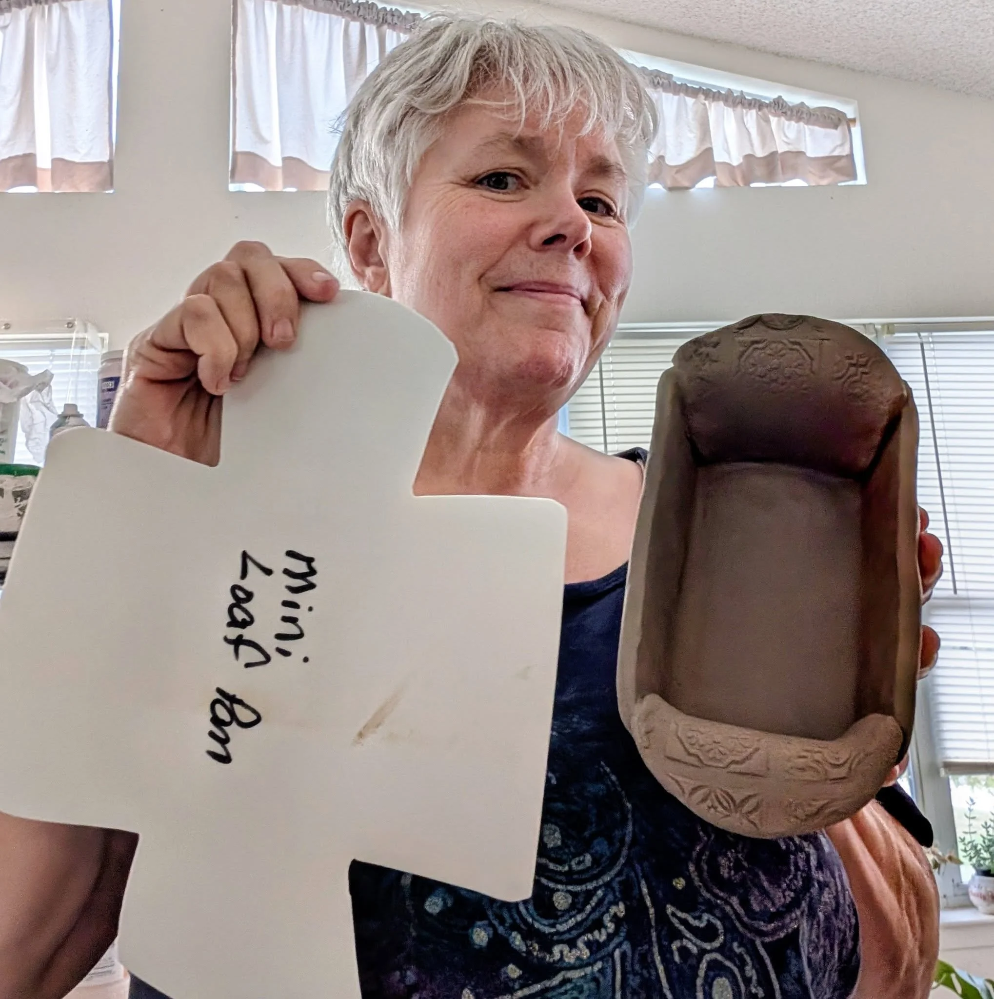 Creating is what I do! Sometimes you have to create the things to create the thing. 🤣

This morning I modified a template for a butter dish into a template for a mini loaf pan, and we're going to make them in class tomorrow night and Wednesday morni