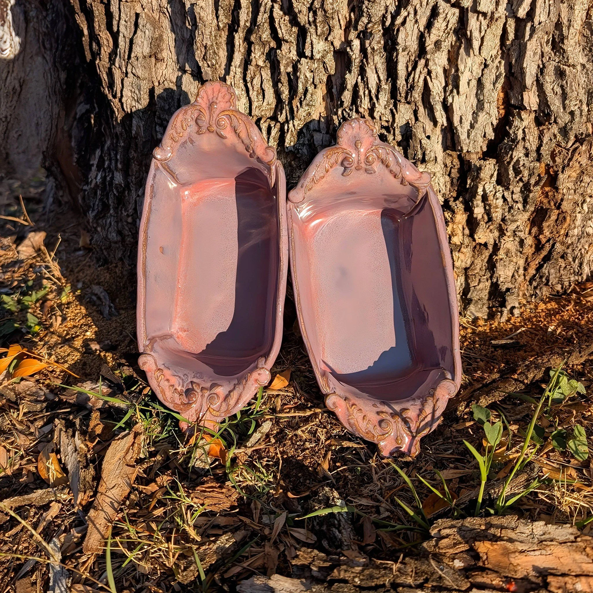 STILL WARM FROM THE KILN! 

And available tomorrow at Marble Falls Market !

These beautiful mini-loaf bakers are going to be part of the selection of hand made artisanal pottery displayed for purchase tomorrow at the market. 

See you there!