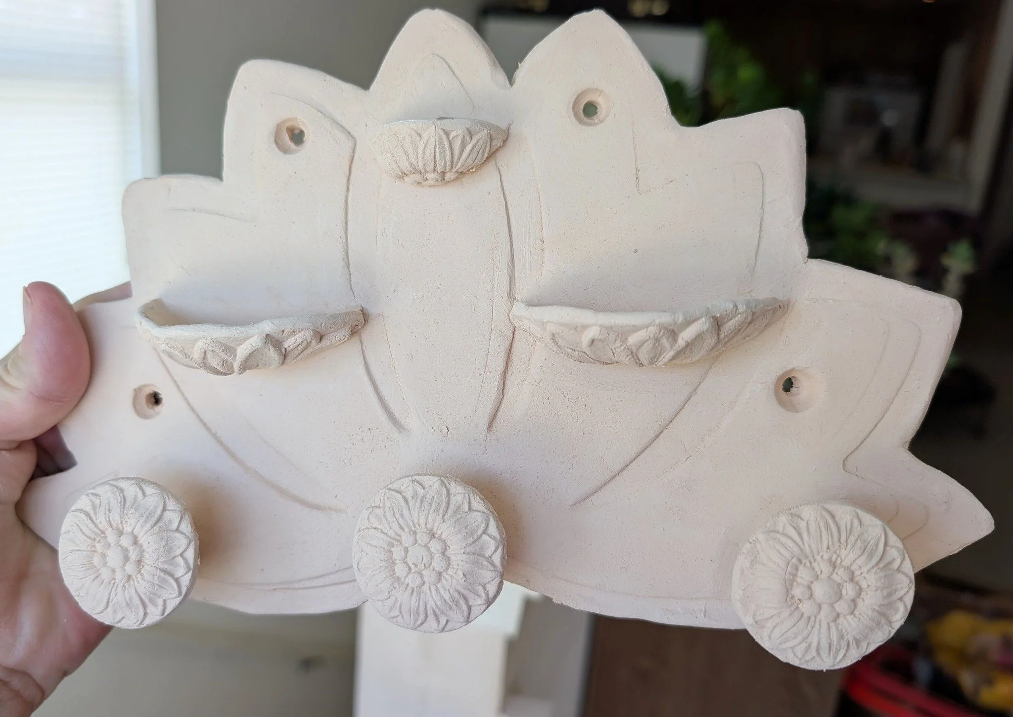 Ok, help me out here: 

What base color/s?

There's definitely going to be gold luster and maybe mother of pearl, but there has to be a base color. 

Could be white. 
Could be speckled buff.
But also could be any other color, in pastel or bright, or 