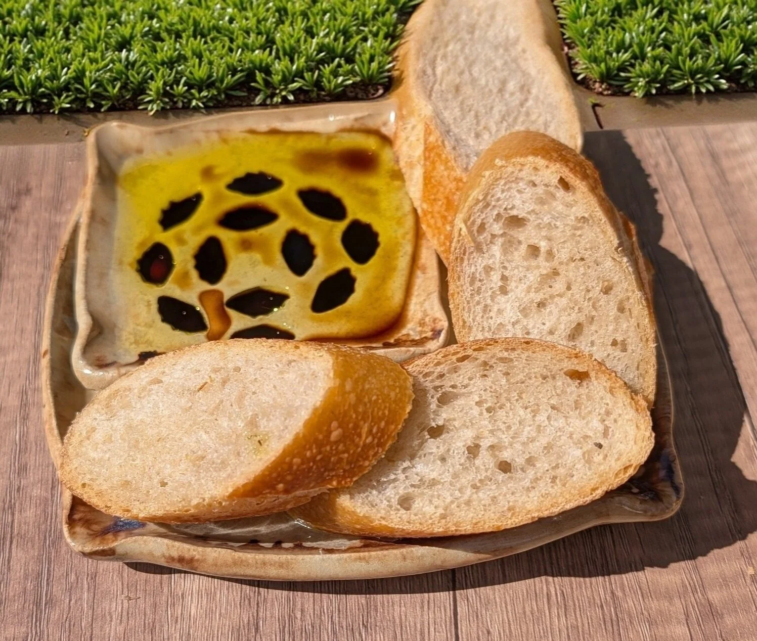 Single Serve Shabby Chic Bread Dipping Plate