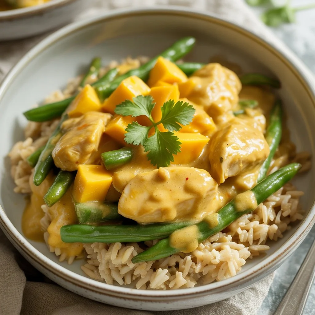 Green Beans with Curry Chicken on Rice.jfif