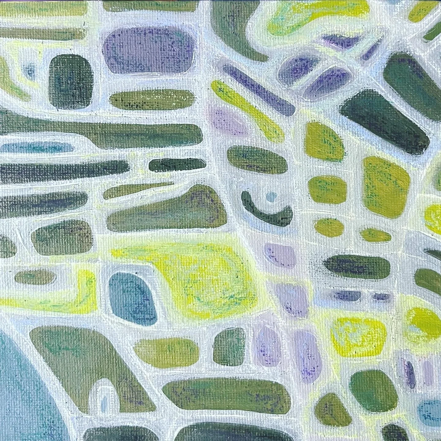 oil and pastel on panel, 6x6in