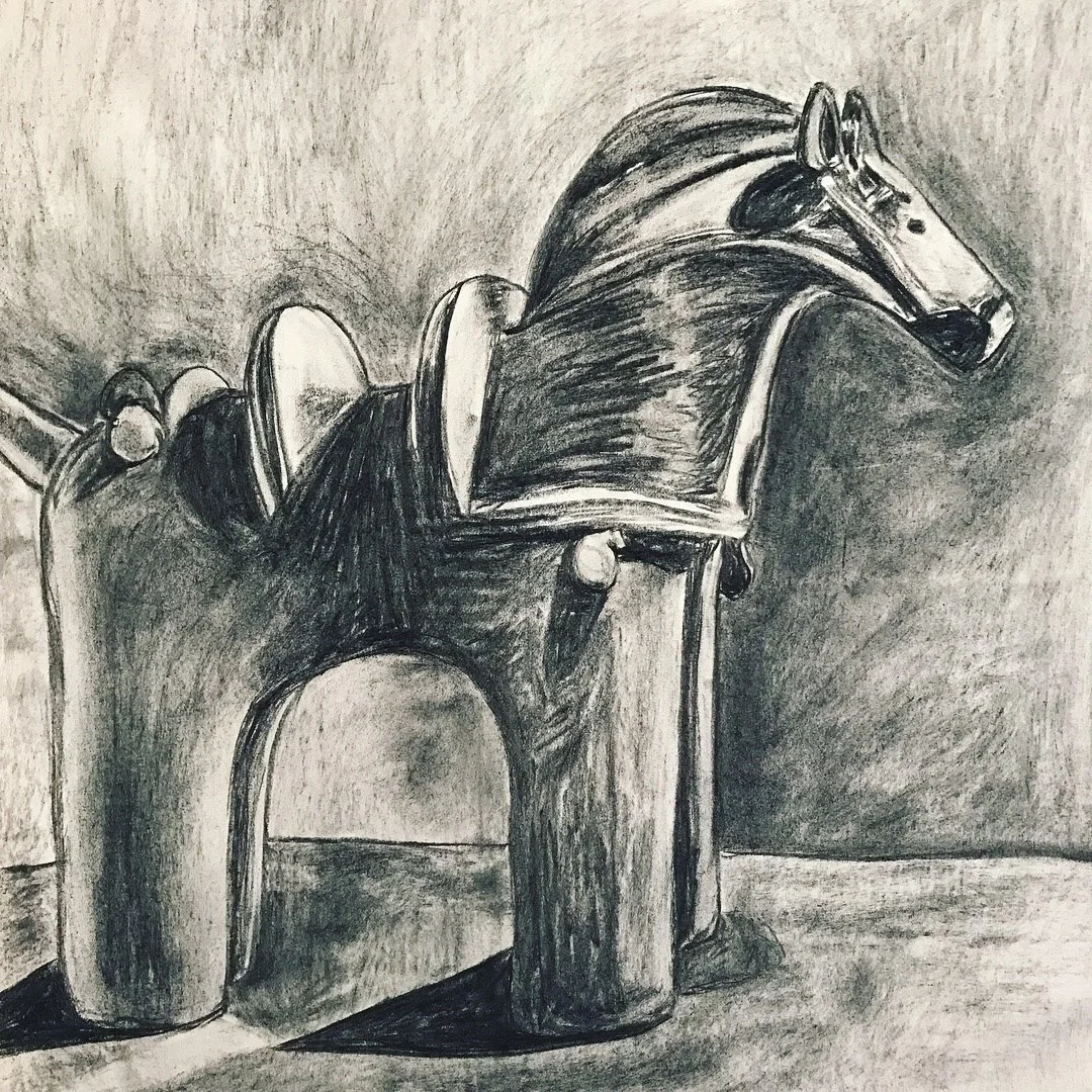 charcoal on paper