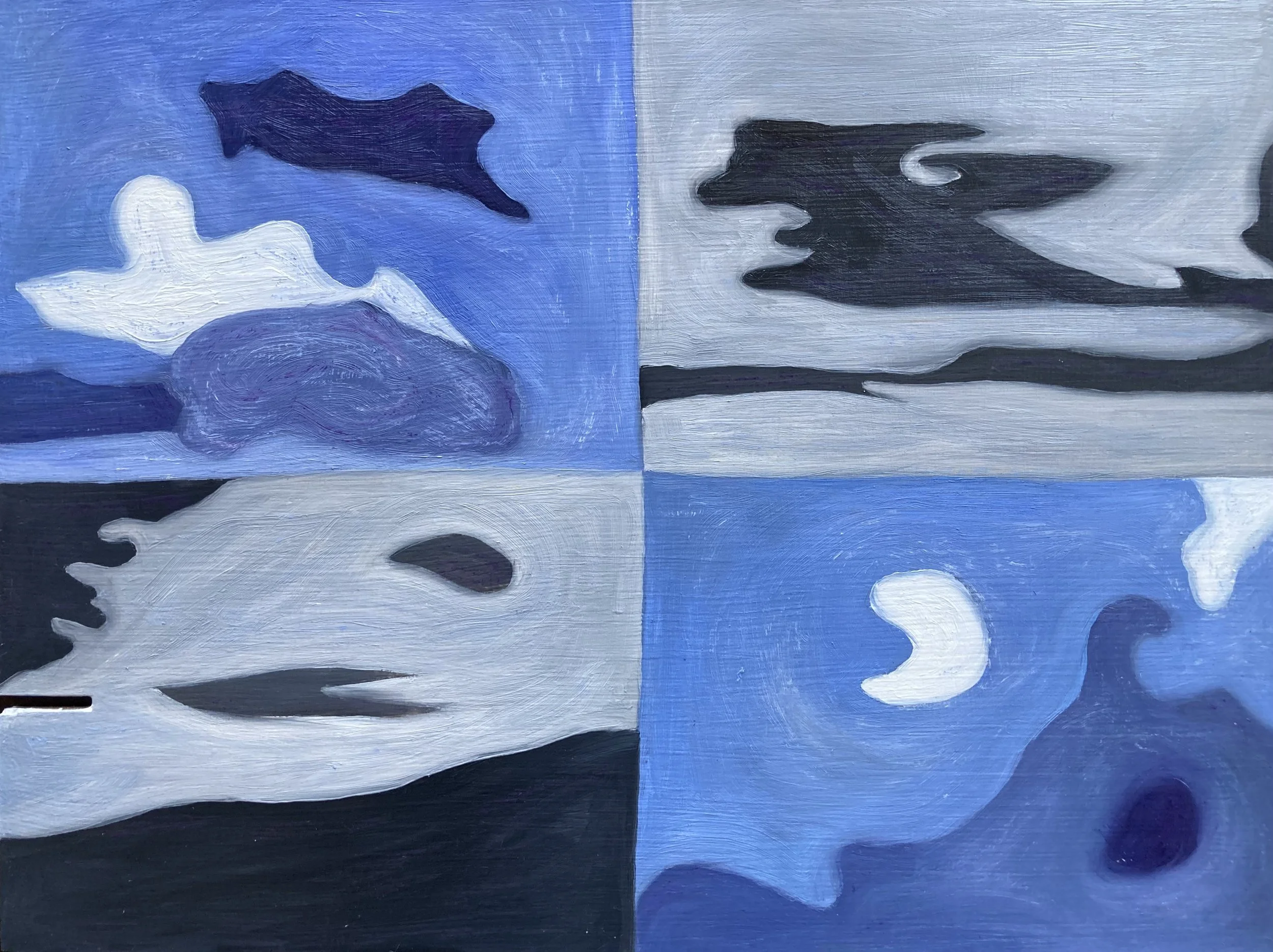 oil and pastel on panel