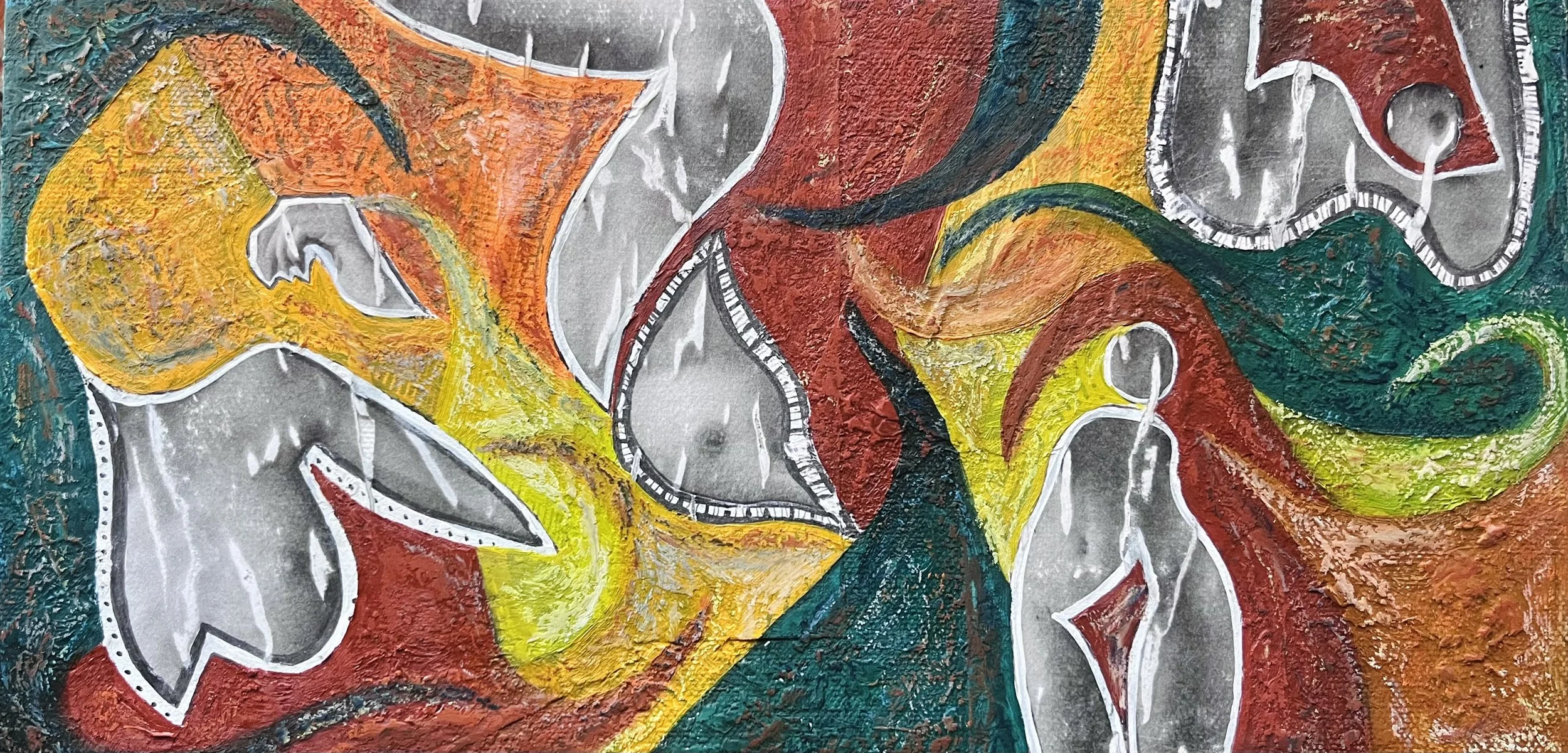 mixed media on canvas