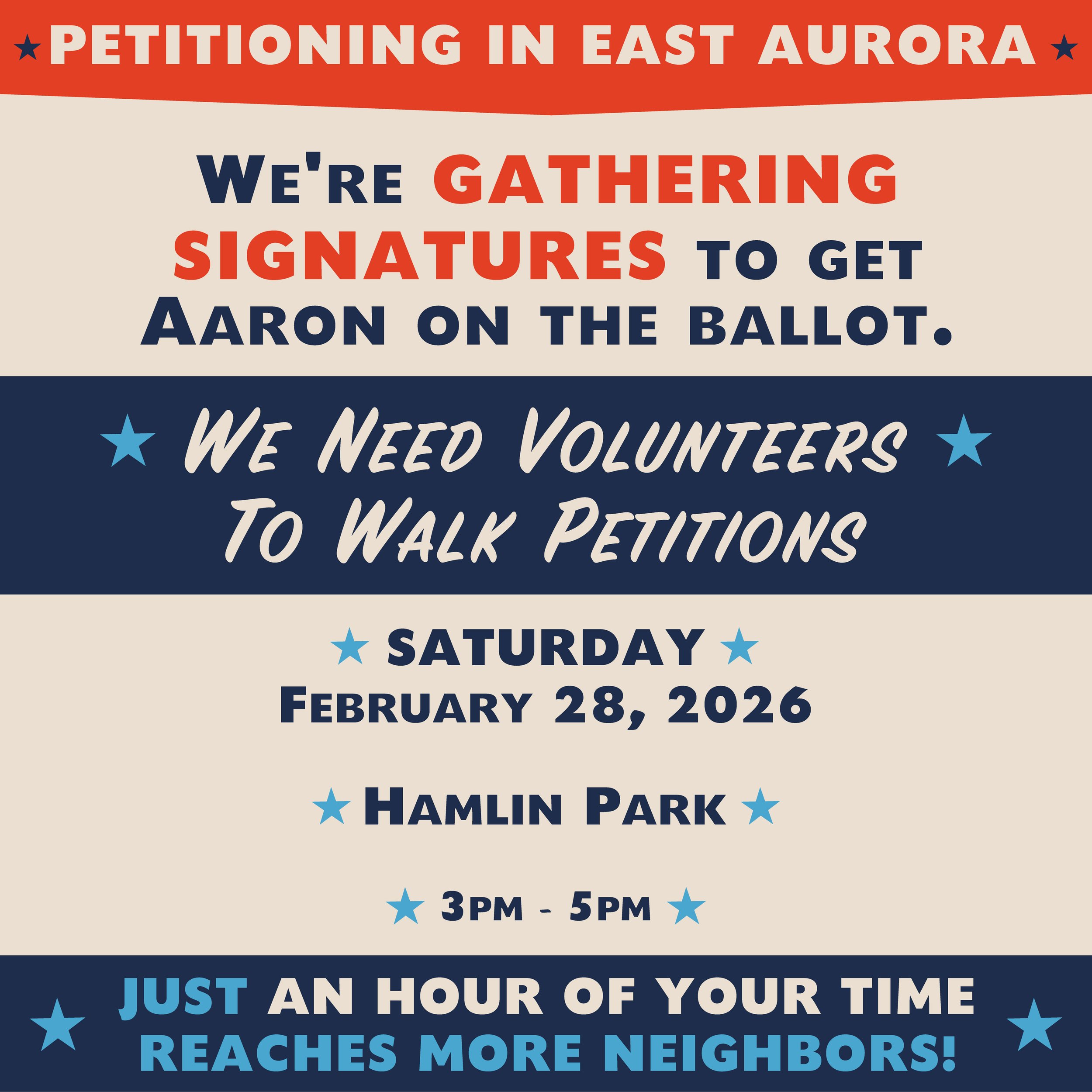 Petitioning in E. Aurora