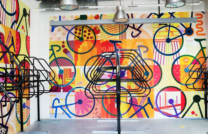 Mural wth bikes