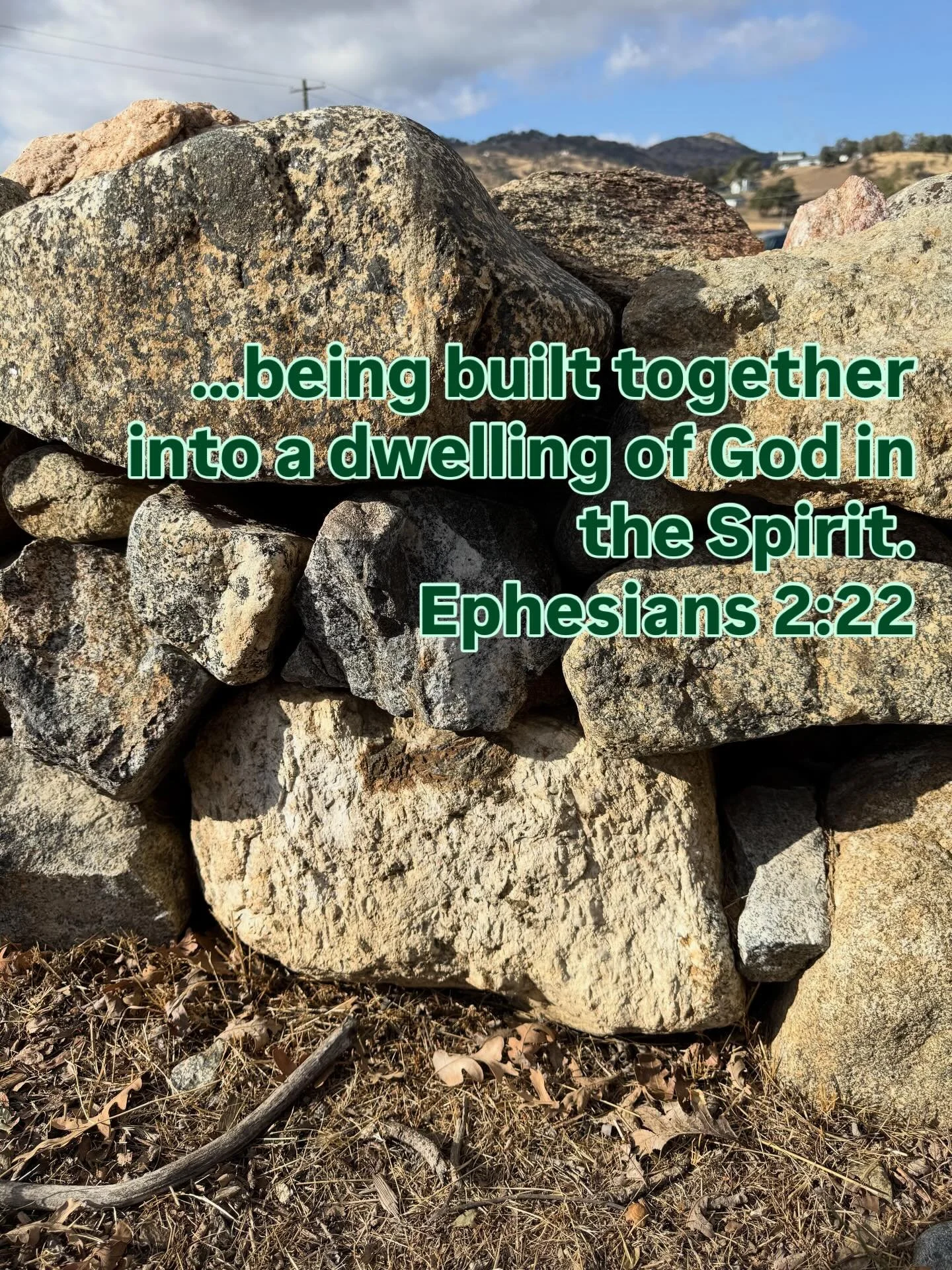 We are not designed to be alike, we are shaped purposely different, each fitting uniquely into place in the body of Christ. Our pointy places will be &lsquo;sanded&rsquo; down as we are being built by the Spirit who is the mortar that joins us togeth