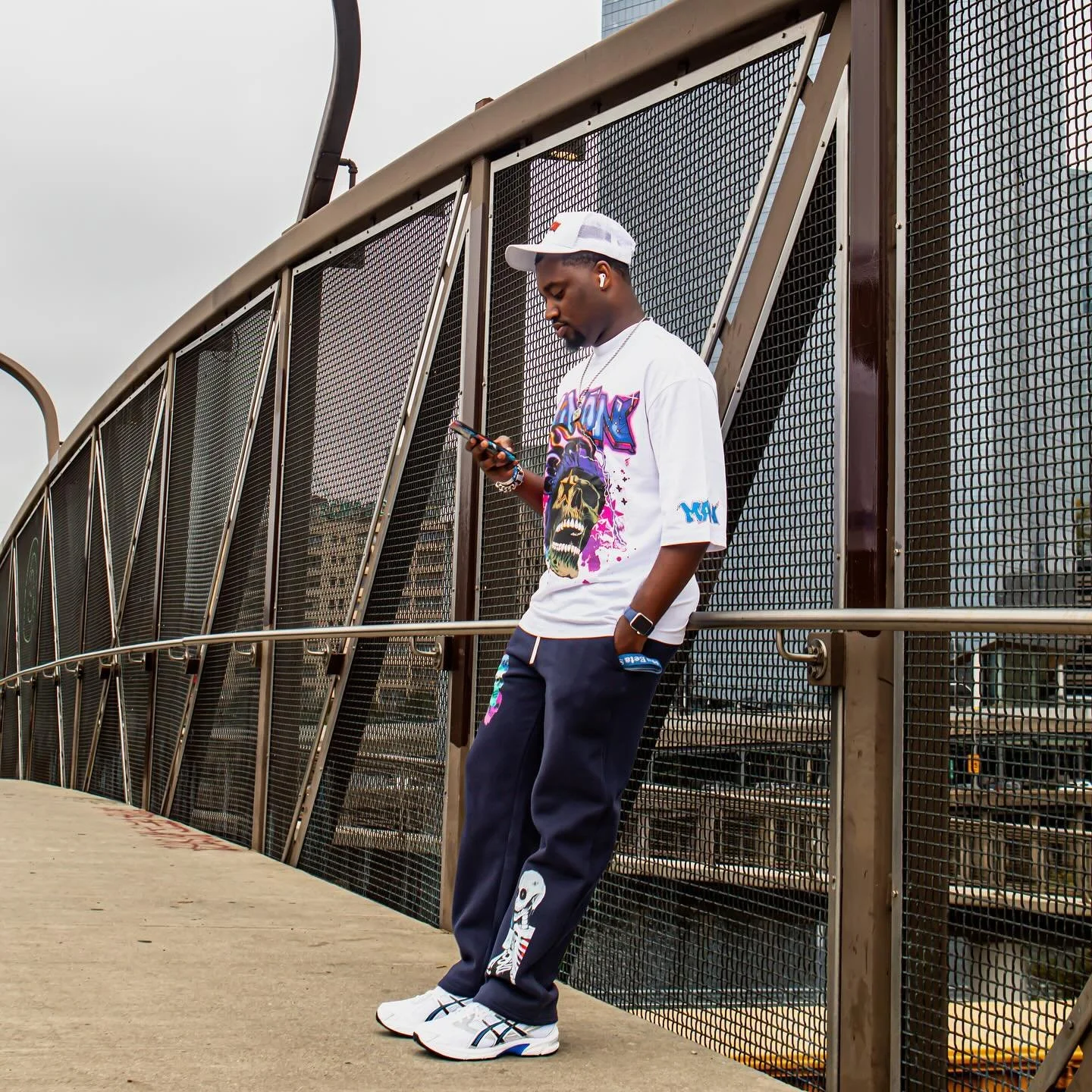 The CEO rocking the New Konfuzion Sweatpants! AVAILABLE NOW! 🩵