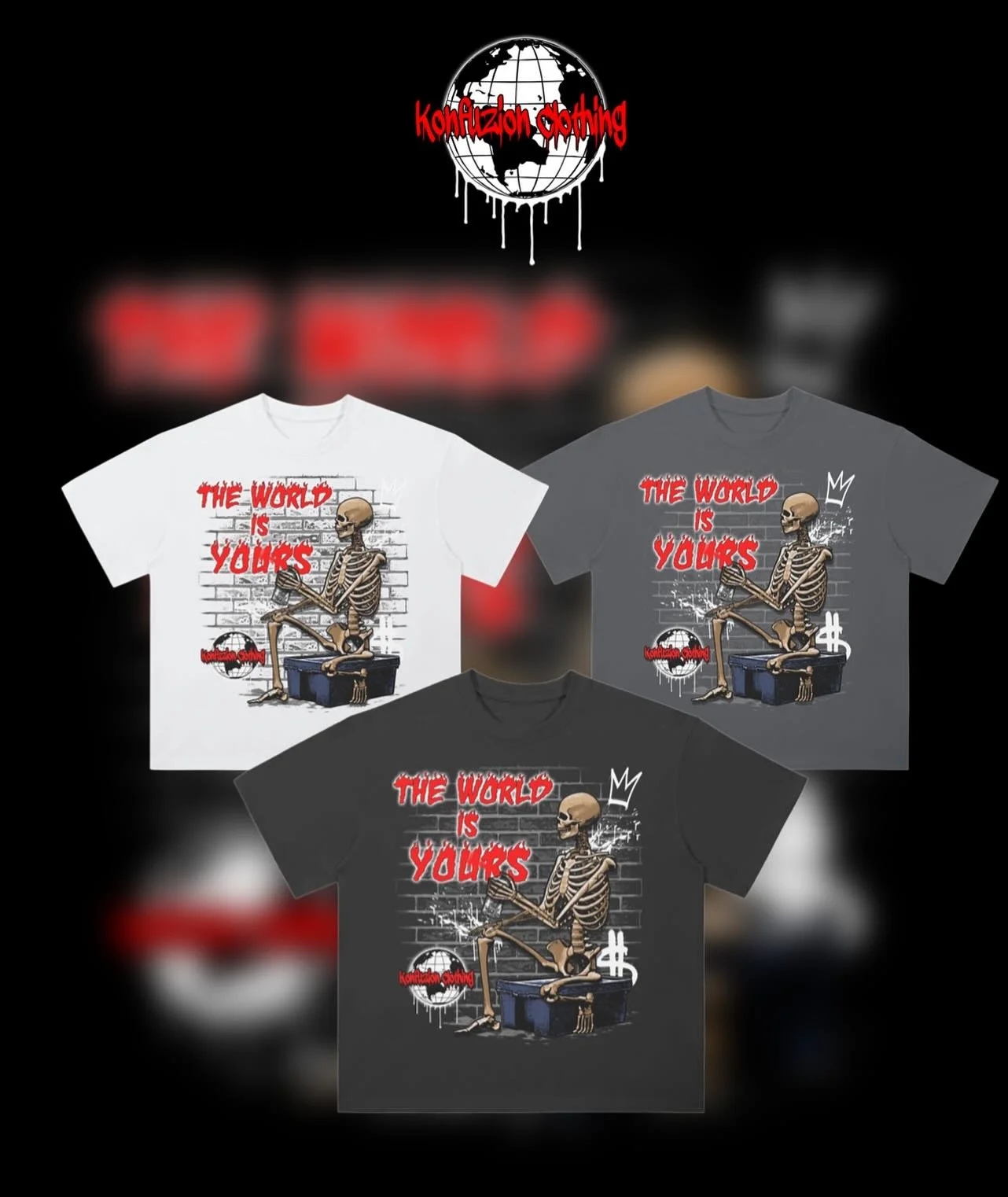 All New Konfuzion Drop Shoulder Tees! Will be coming to the online store soon! 🌐❤️&zwj;🔥!