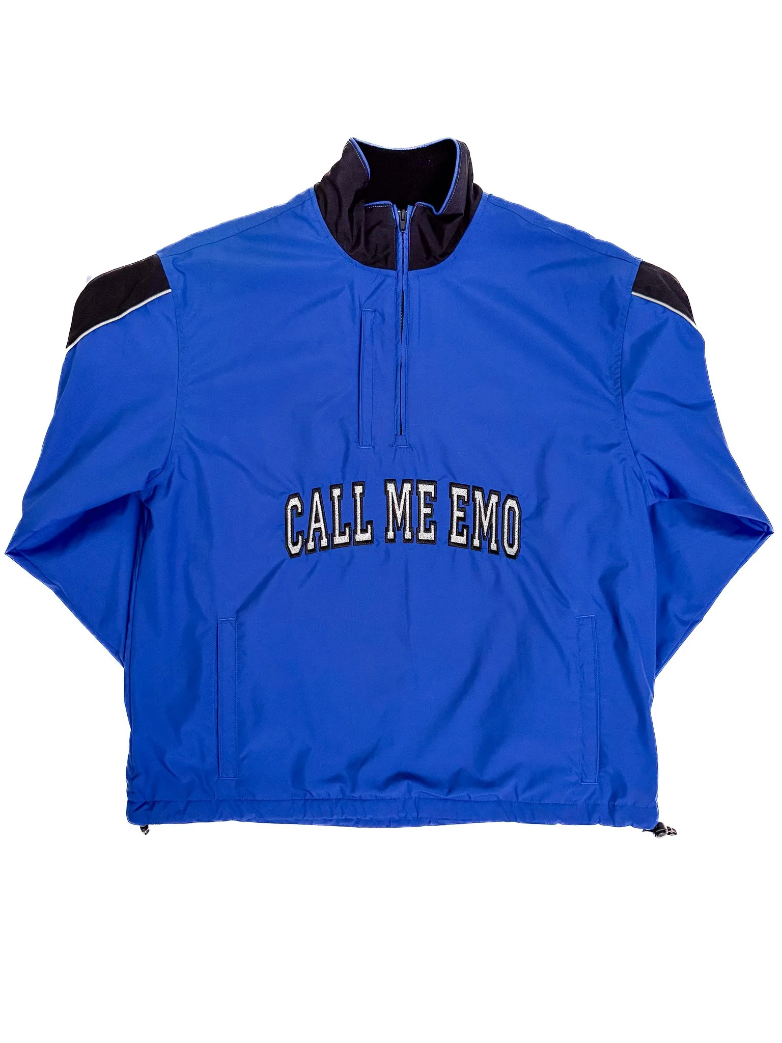 Blue Call Me EMO 1:4 zip windbreaker-1.jpg