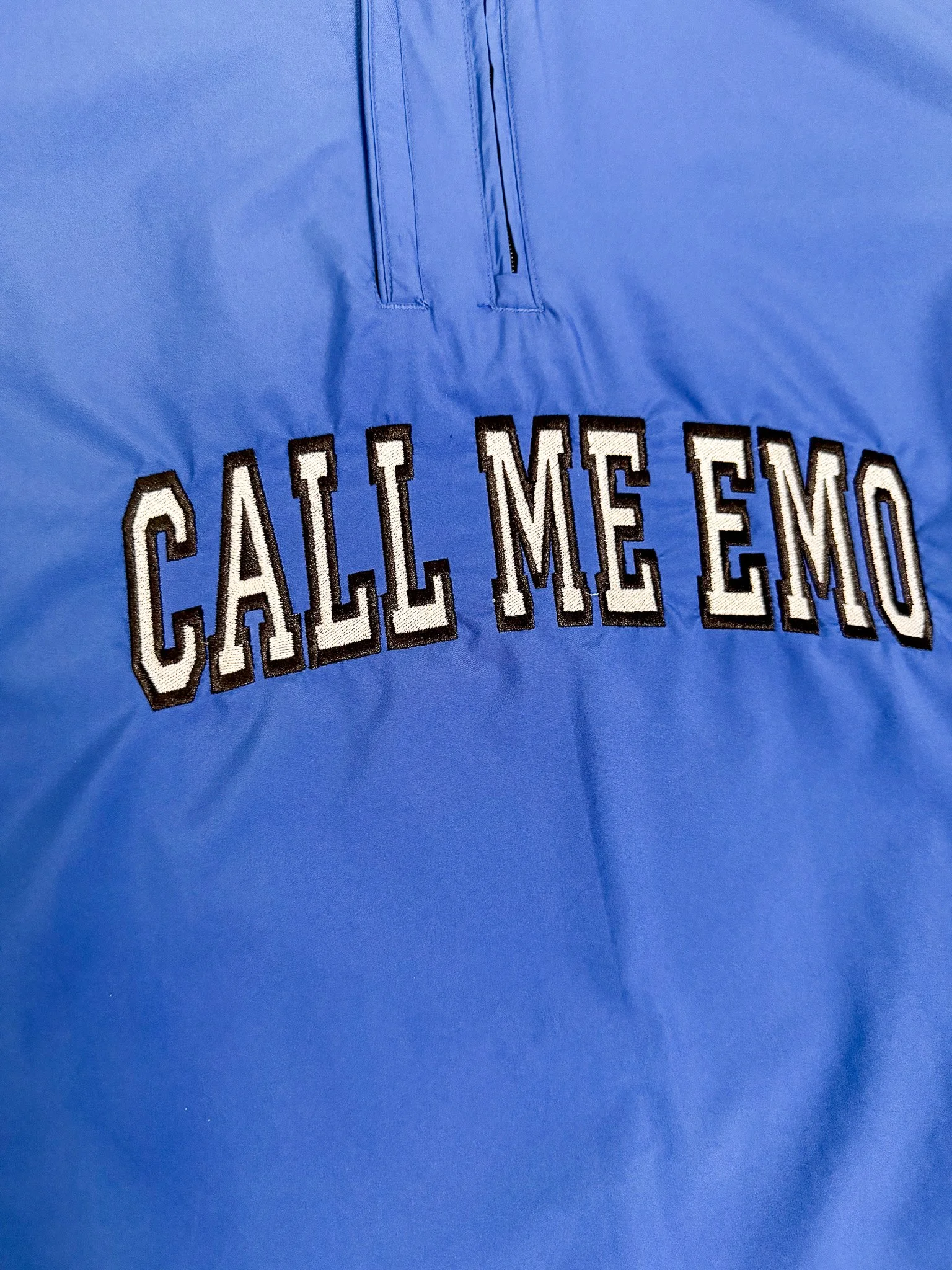 Blue Call Me EMO 1:4 zip windbreaker-2.jpg