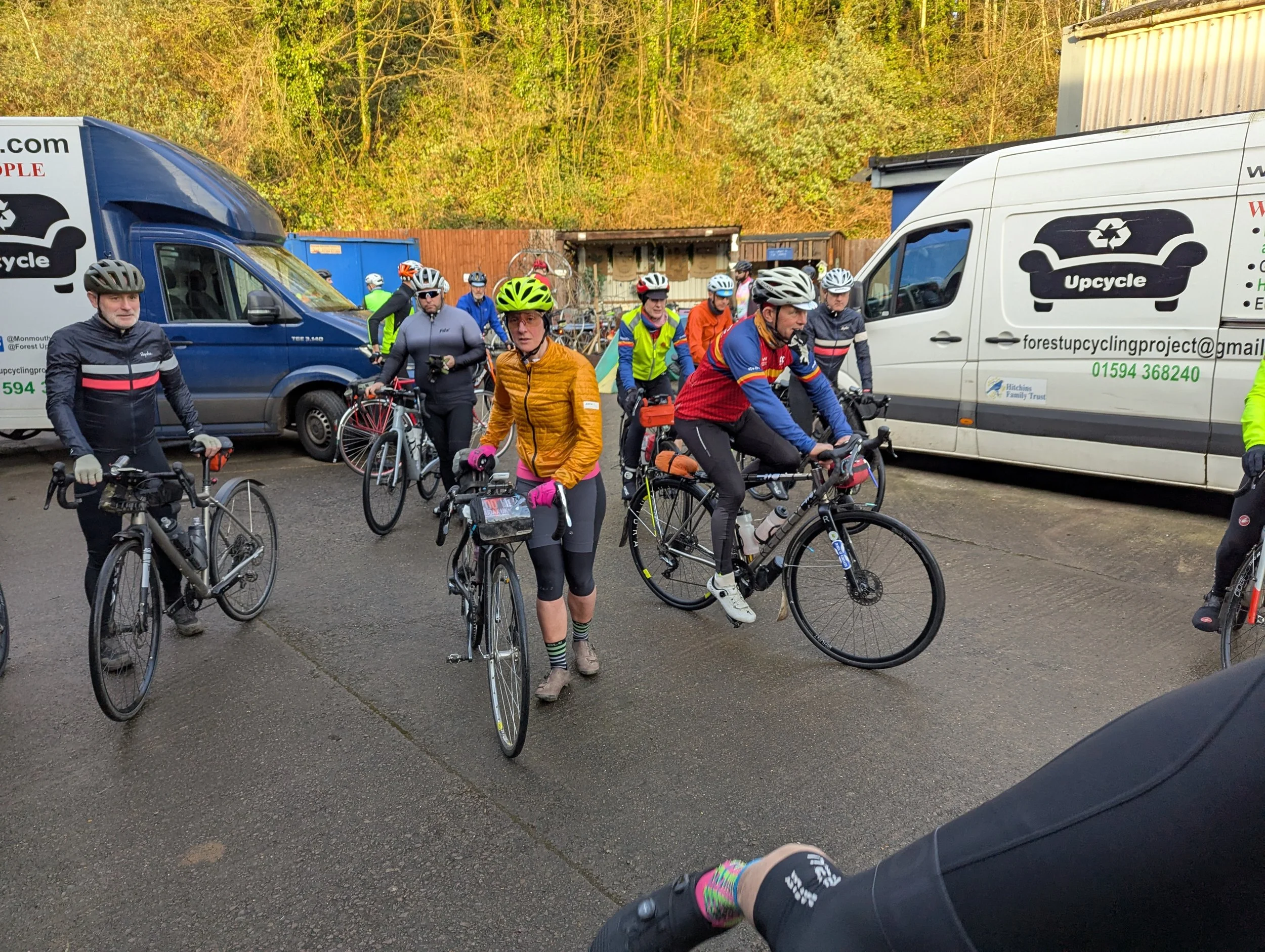 Riders starting an Audax